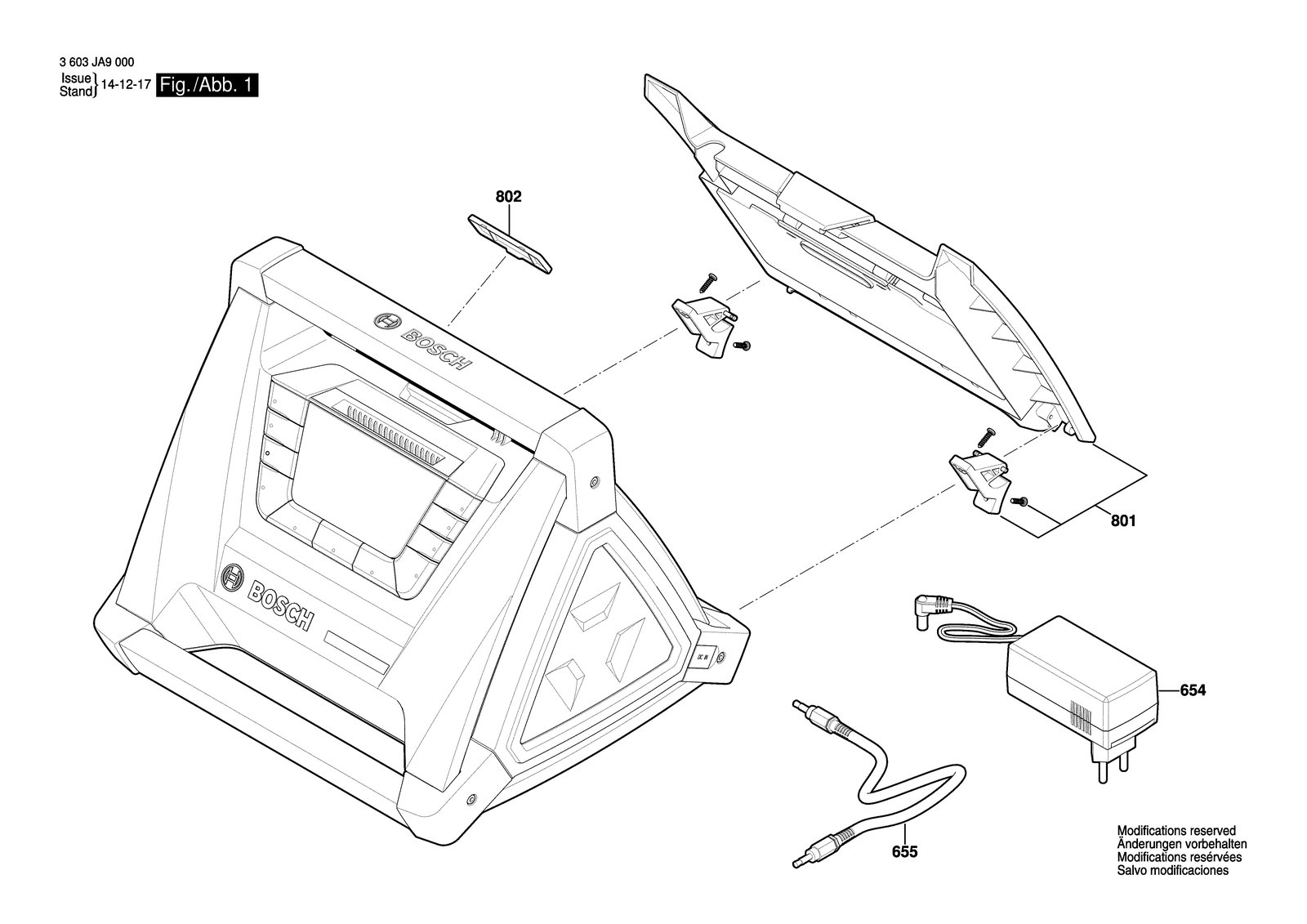 Bosch PRA MultiPower parts diagram, sheet 1