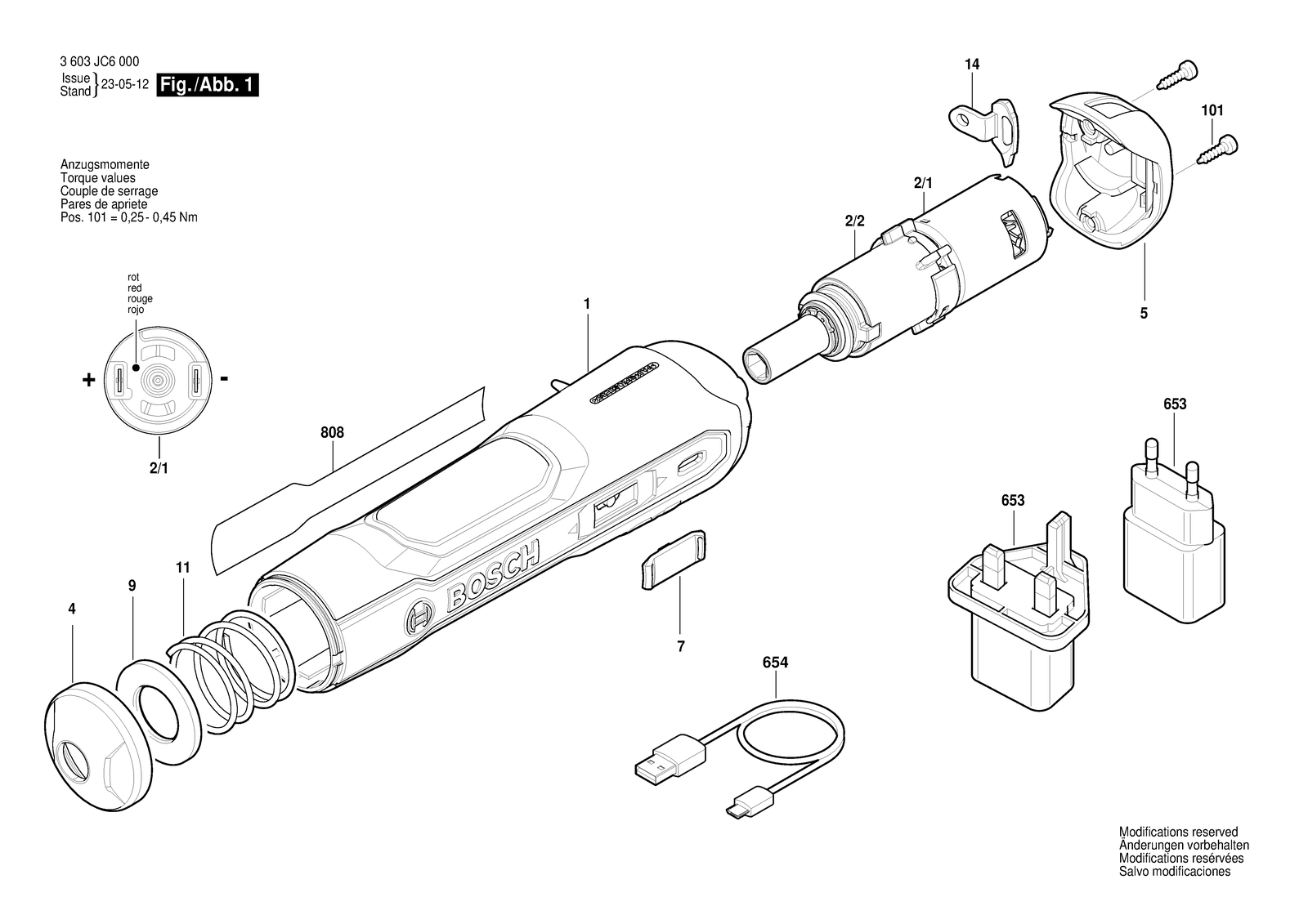 Bosch PushDrive parts diagram, sheet 1