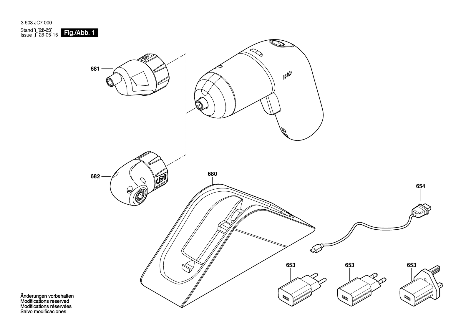 Bosch IXO 6 parts diagram, sheet 1
