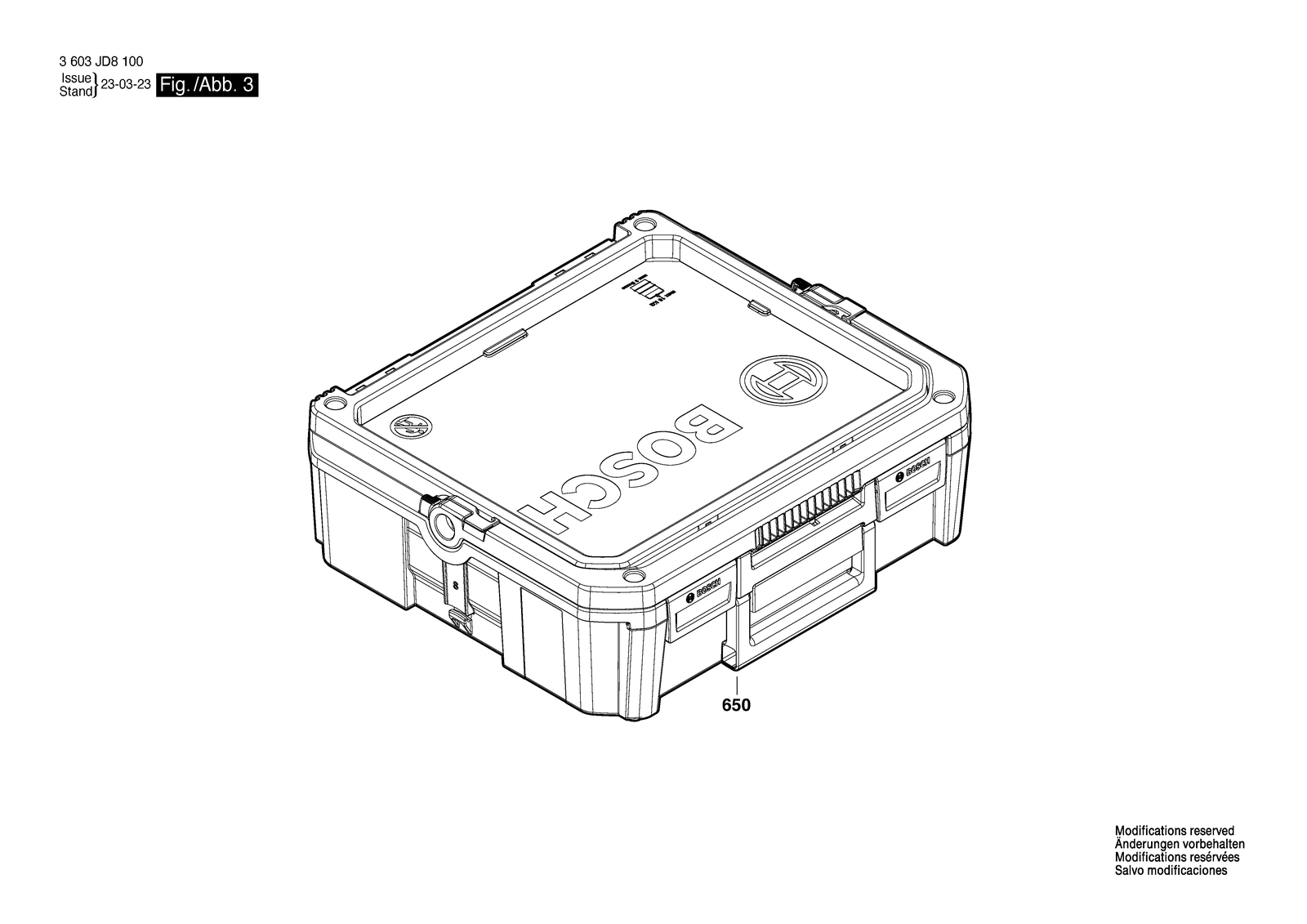 Bosch EasyImpact 18V-38 parts diagram, sheet 3