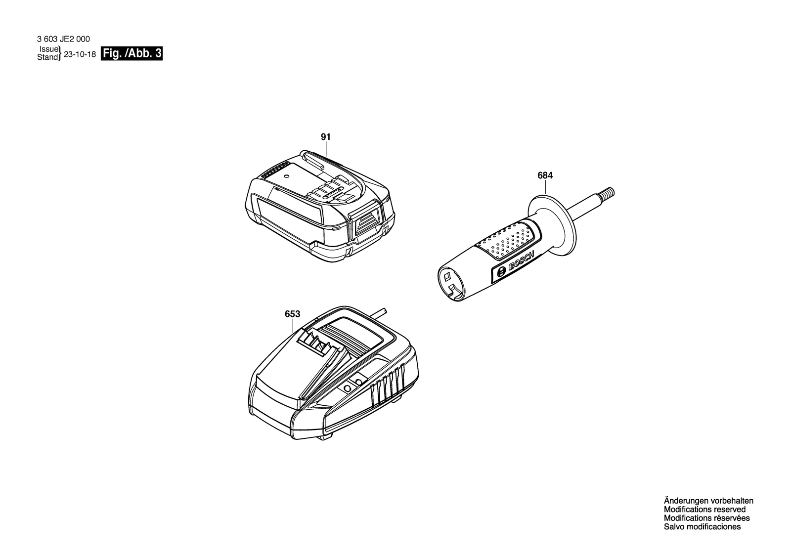 Bosch AdvancedDrill 18V-80 parts diagram, sheet 3