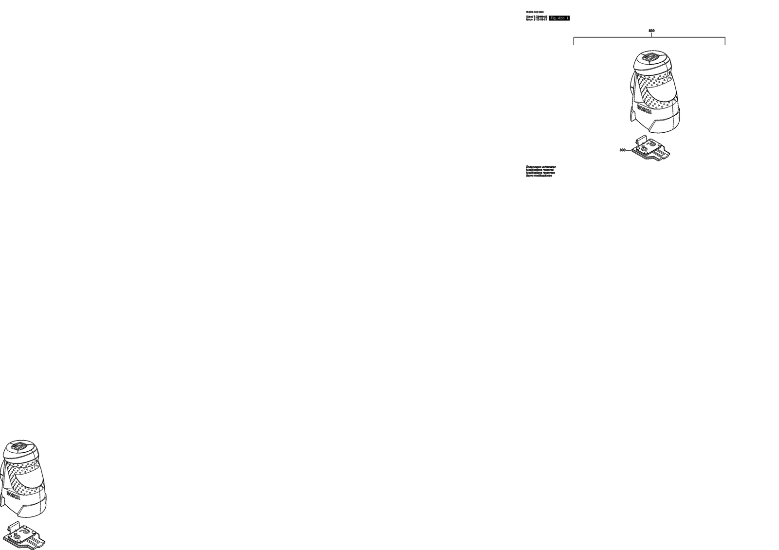 Bosch PCL 1 parts diagram, sheet 1