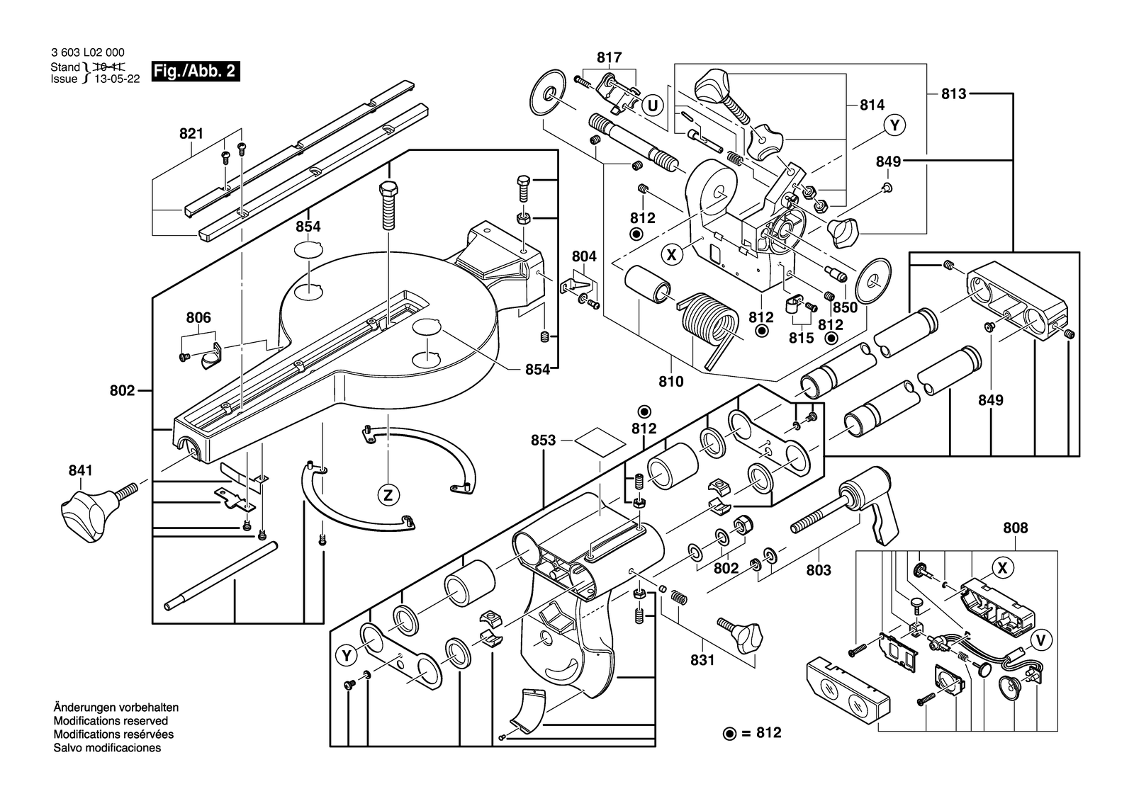Bosch PCM 8 ST parts diagram, sheet 2