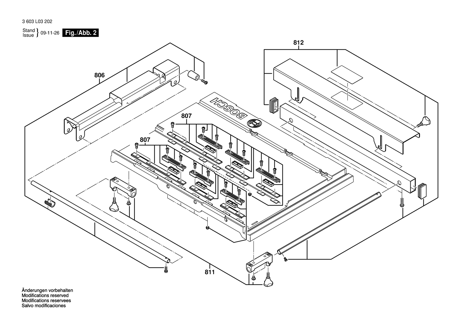 Bosch PTS 10 parts diagram, sheet 2