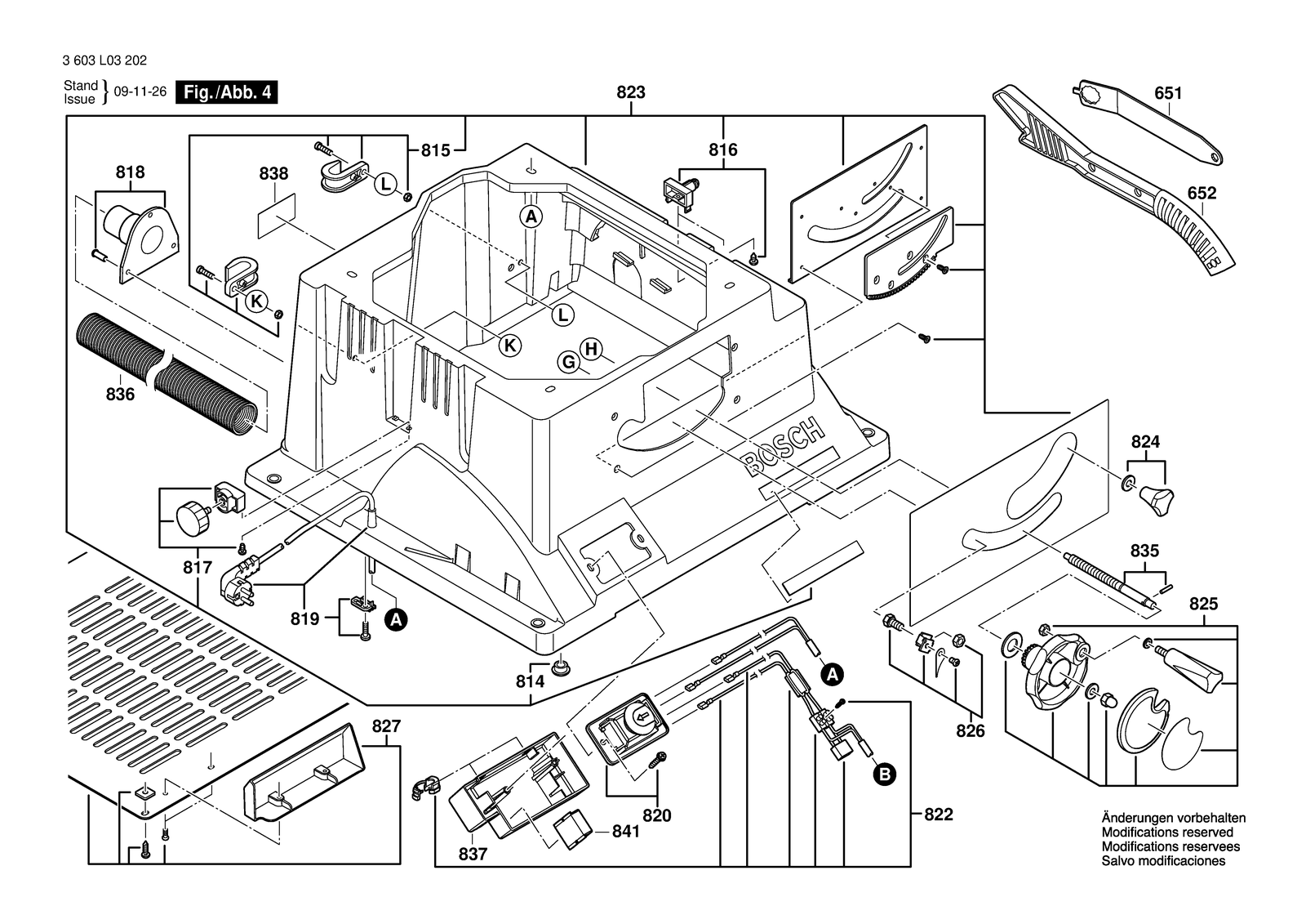 Bosch PTS 10 parts diagram, sheet 4