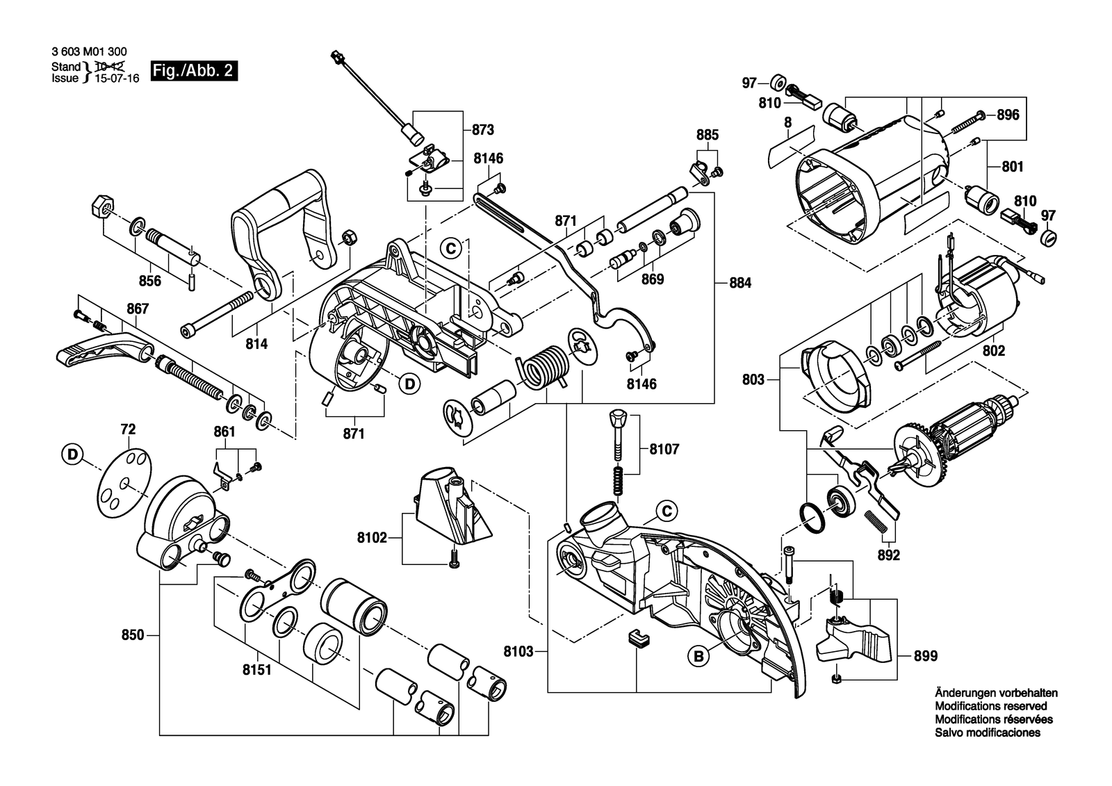 Bosch PCM 7 S parts diagram, sheet 2