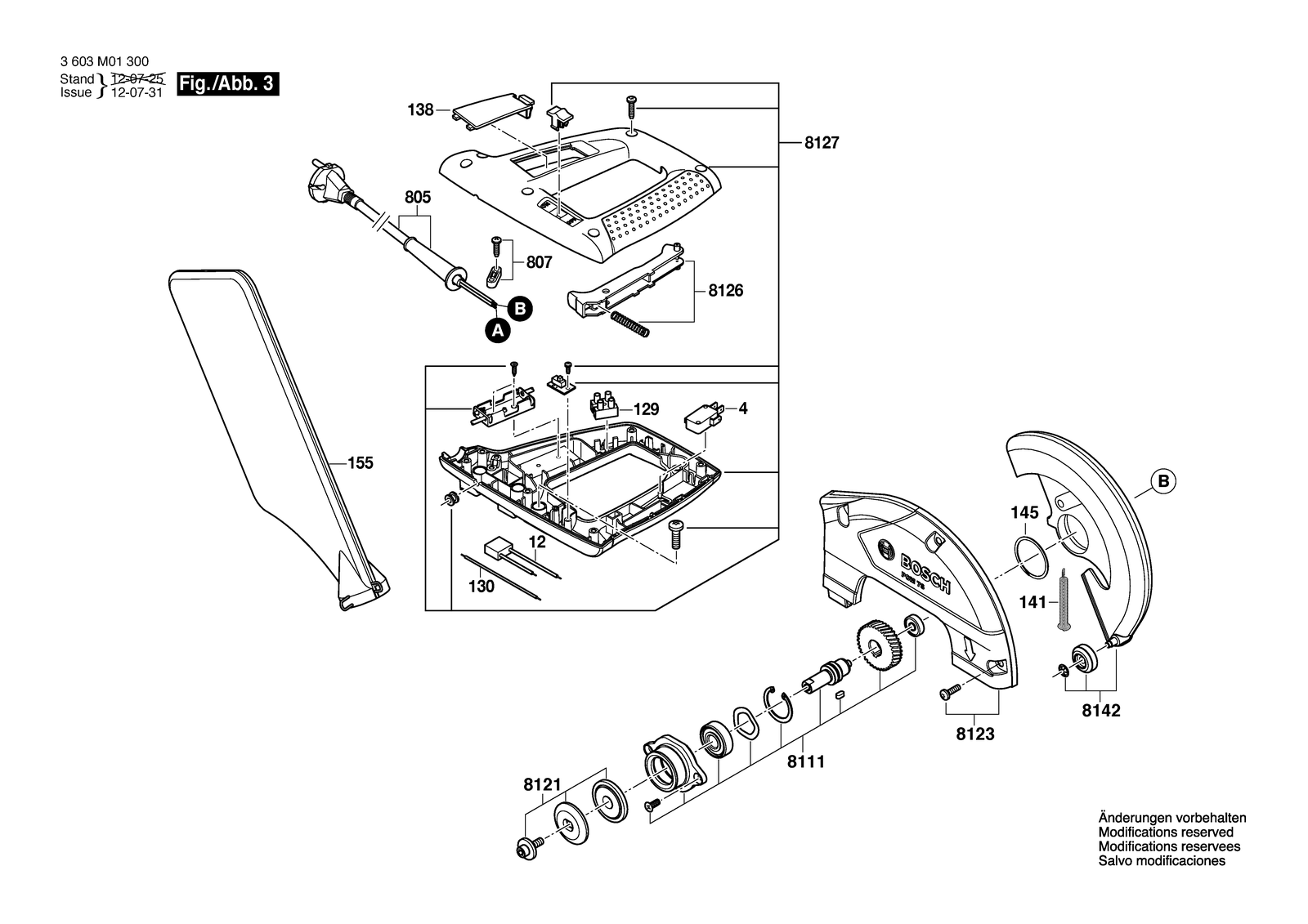 Bosch PCM 7 S parts diagram, sheet 3