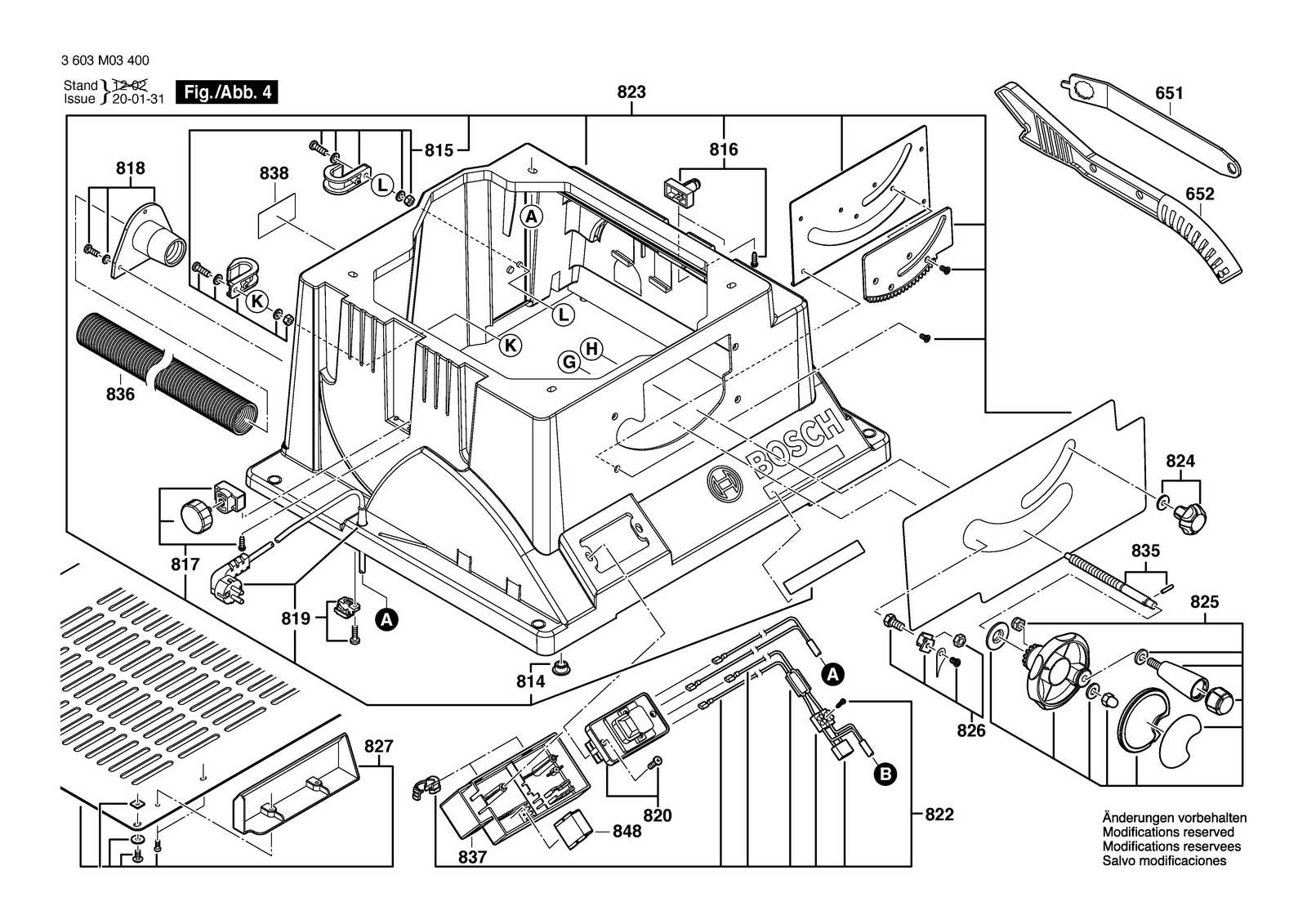 Bosch PTS 10 parts diagram, sheet 4