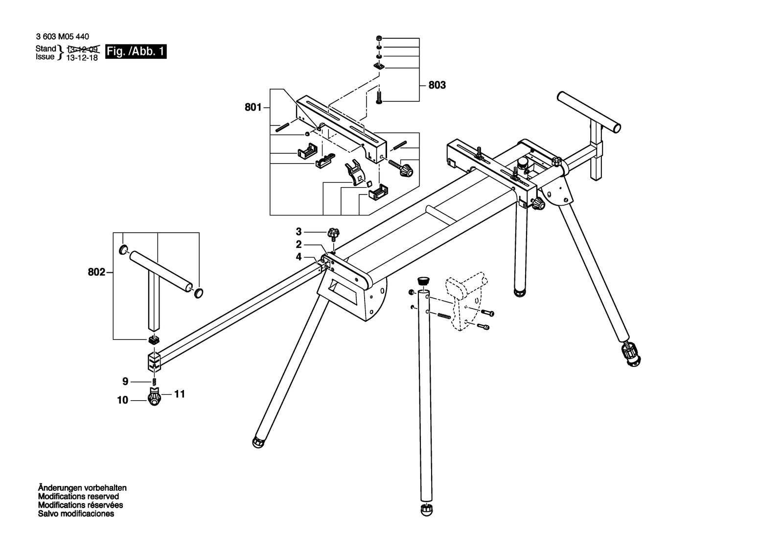 Bosch PTA 1 parts diagram, sheet 1