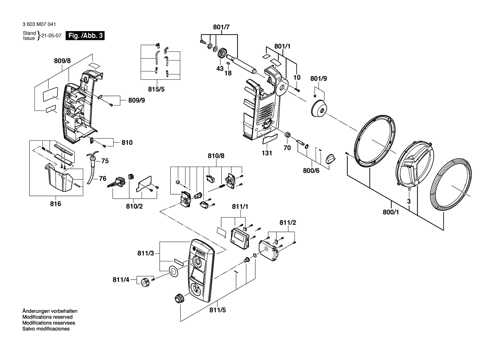 Bosch PBD 40 parts diagram, sheet 3