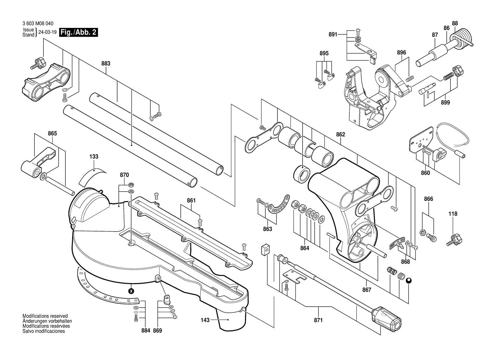 Bosch PCM 1800 SD parts diagram, sheet 2