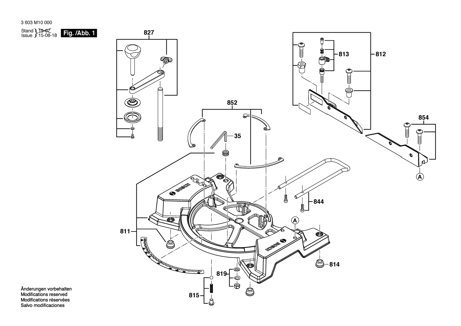 Bosch PCM 8 parts diagram, sheet 1