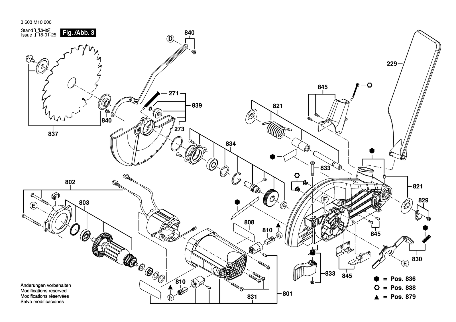 Bosch PCM 8 parts diagram, sheet 3