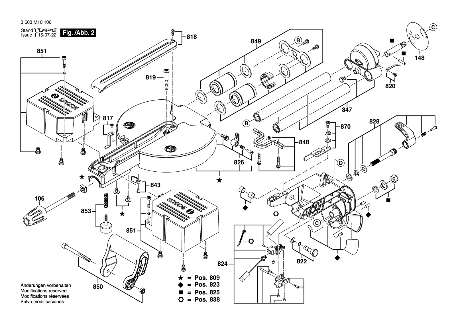 Bosch PCM 8 S parts diagram, sheet 2
