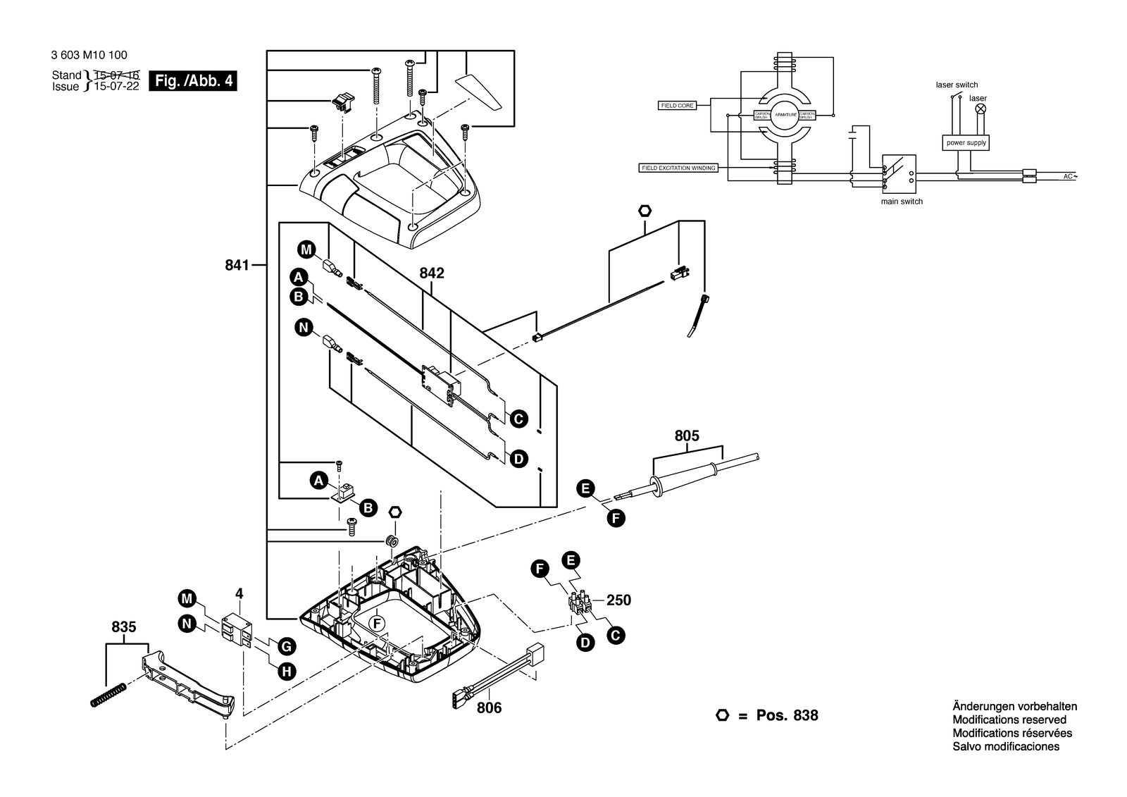 Bosch PCM 8 S parts diagram, sheet 4