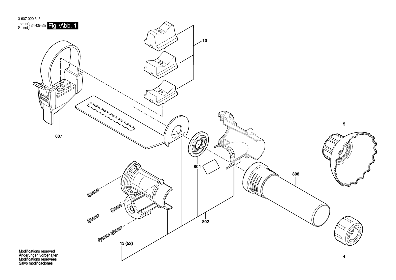 Bosch GDE max parts diagram, sheet 1