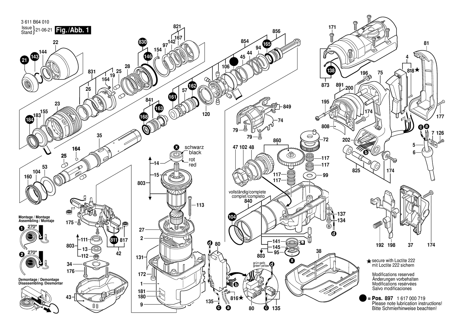 Bosch 11264 EVS parts diagram, sheet 1