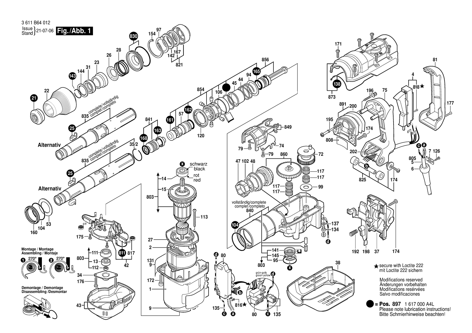 Bosch 11264 EVS parts diagram, sheet 1