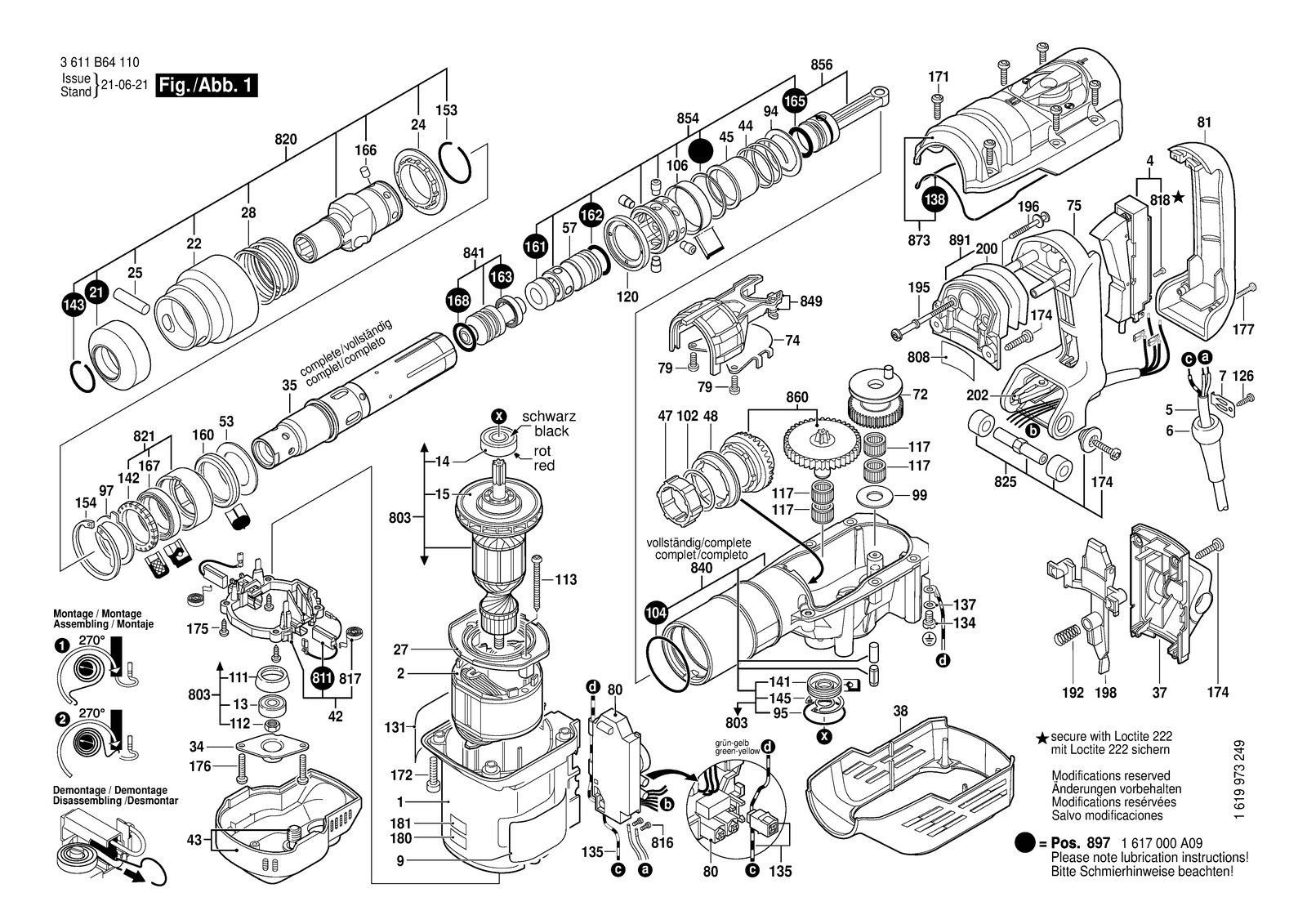 Bosch 11265 EVS parts diagram, sheet 1