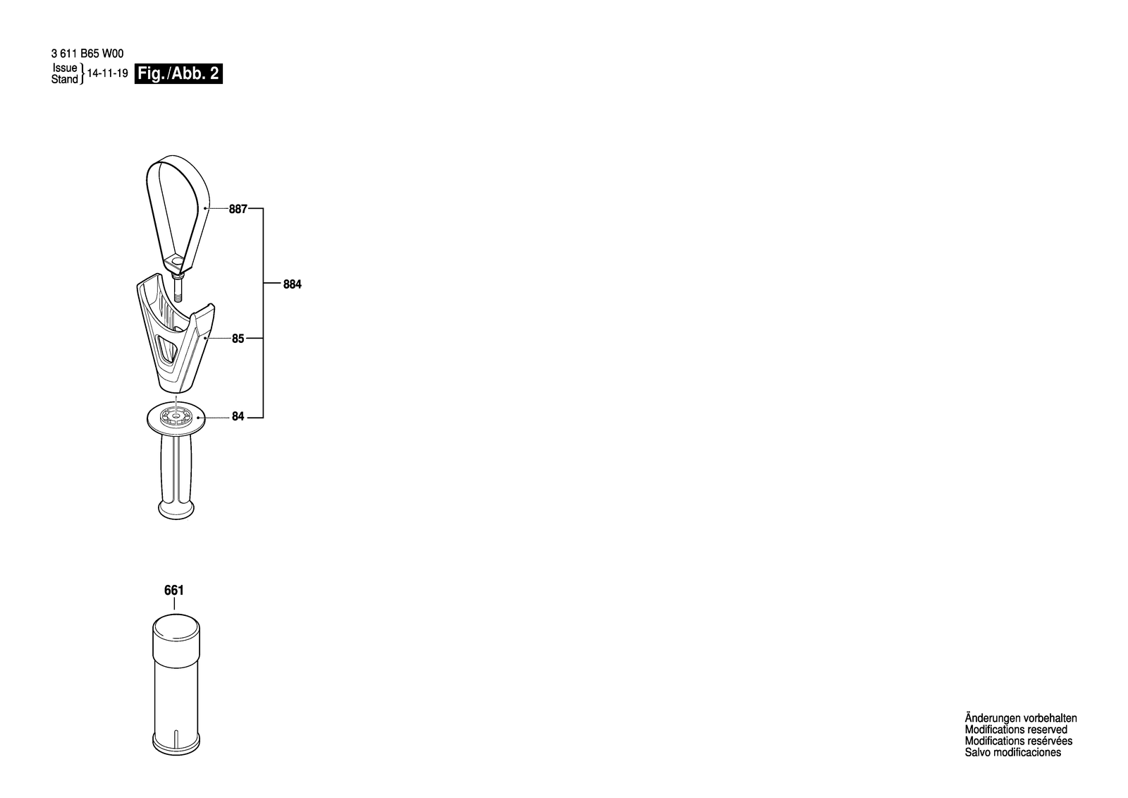 Bosch BMH 45 XE parts diagram, sheet 2