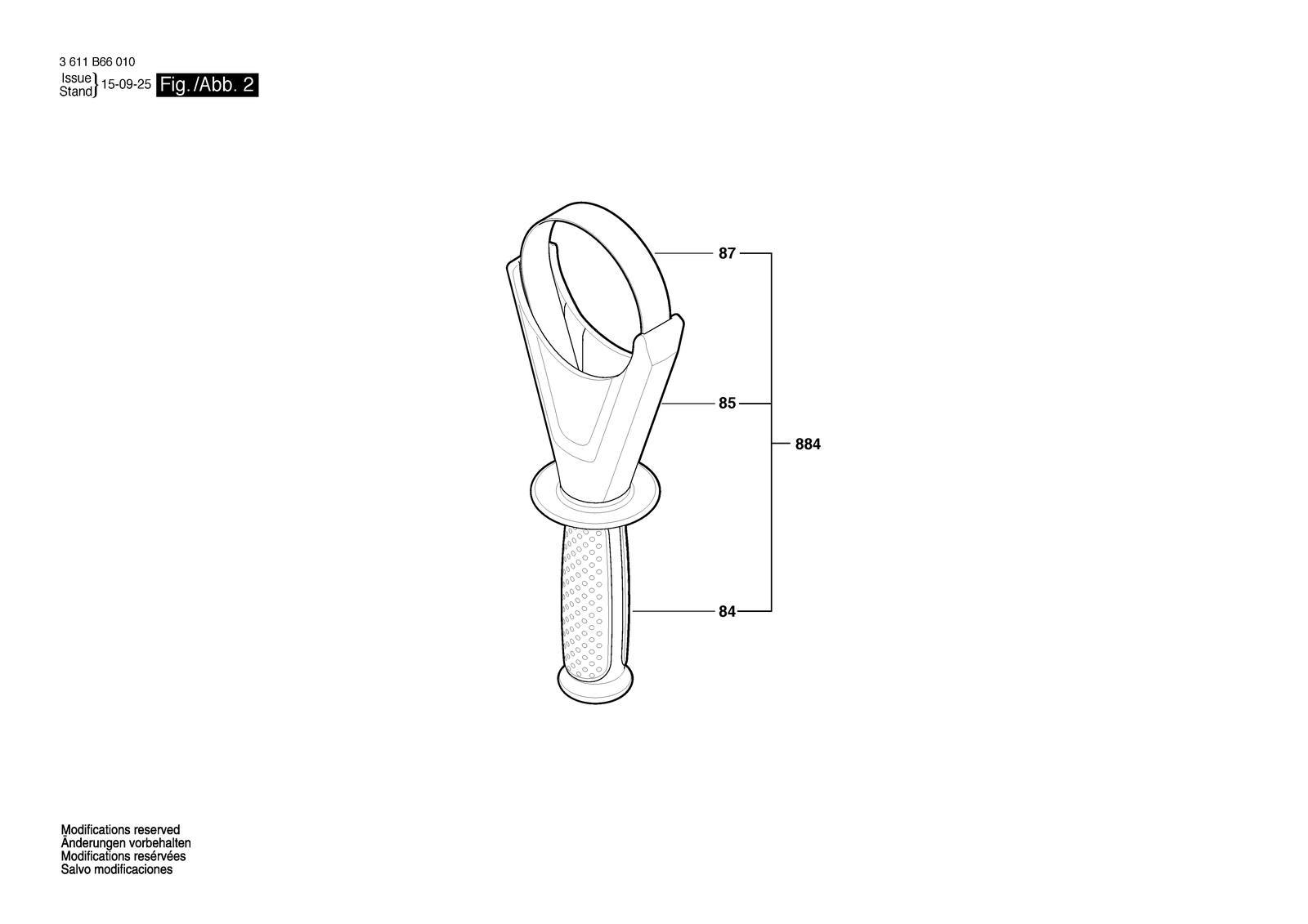 Bosch RH1255VC parts diagram, sheet 2
