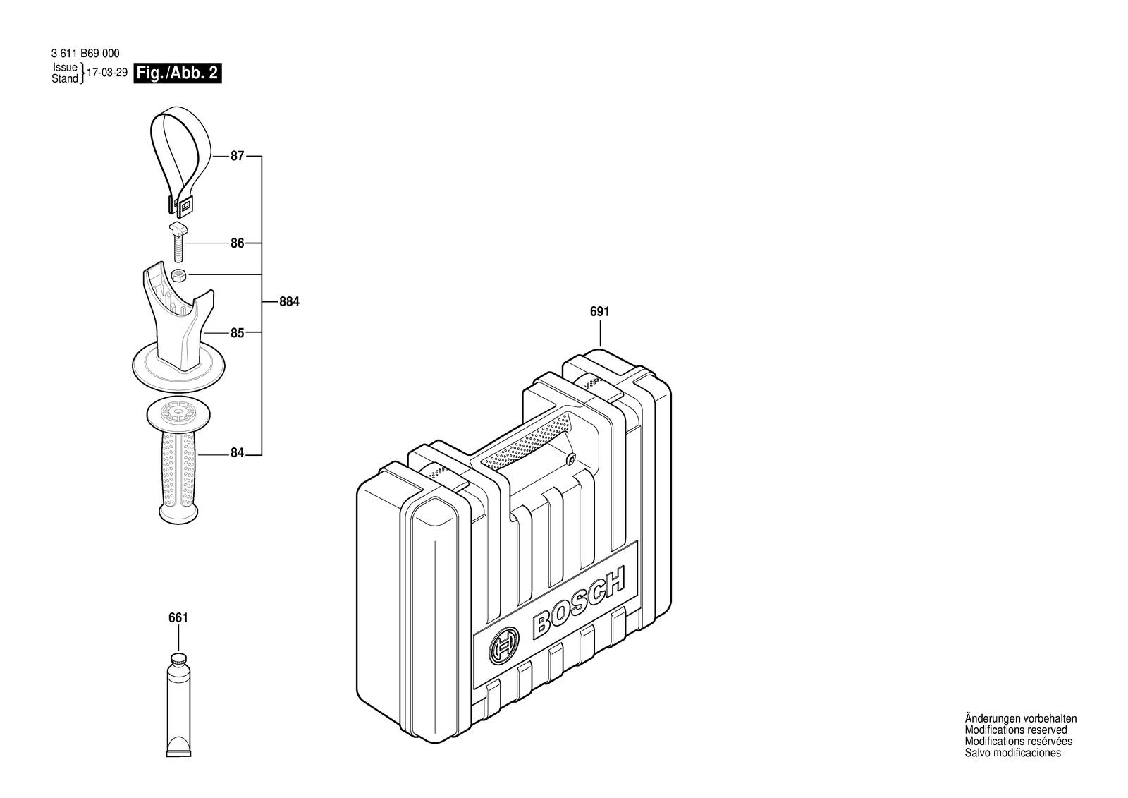 Bosch GBH 5-40 parts diagram, sheet 2