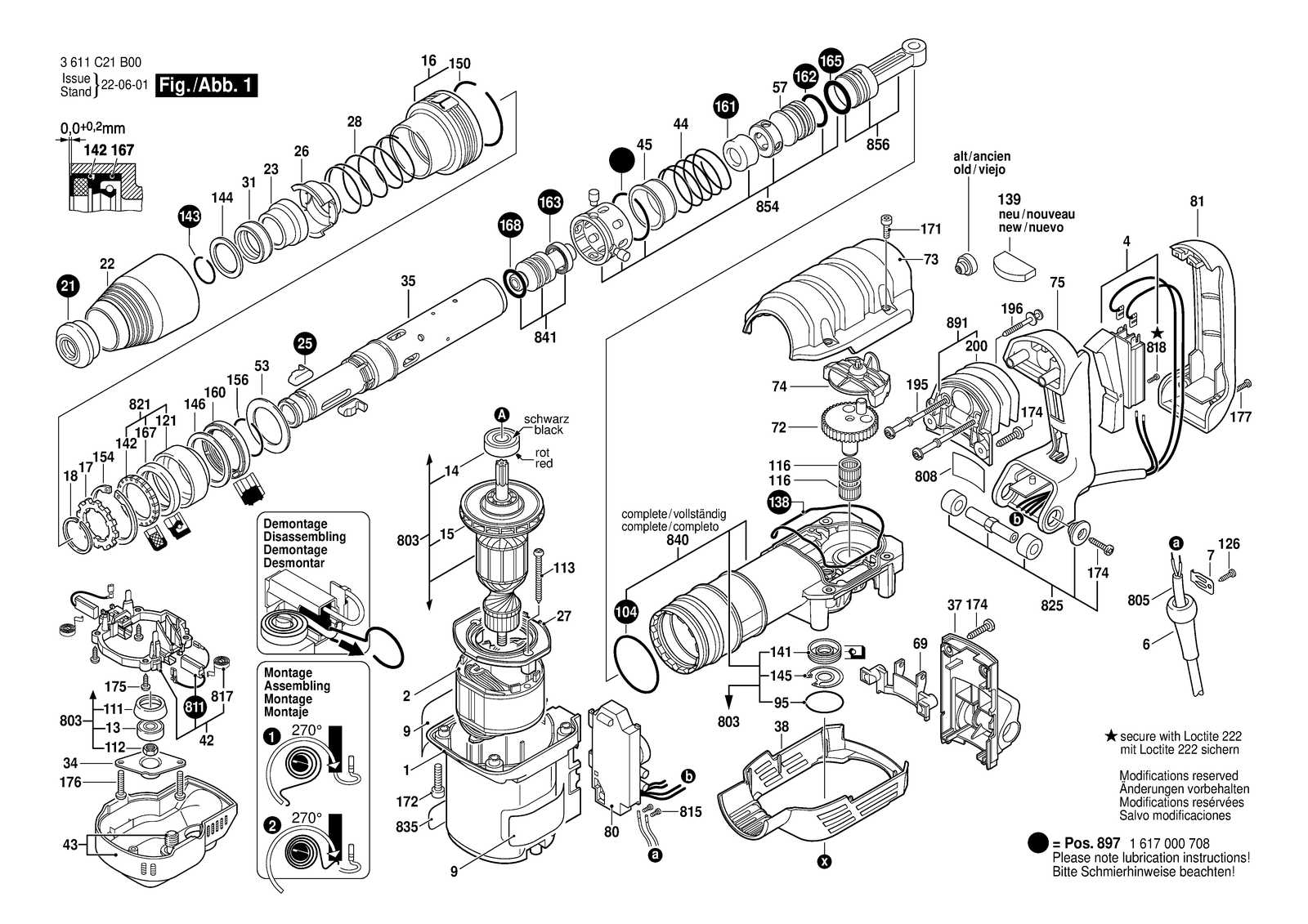 Bosch SH 5 VE parts diagram, sheet 1