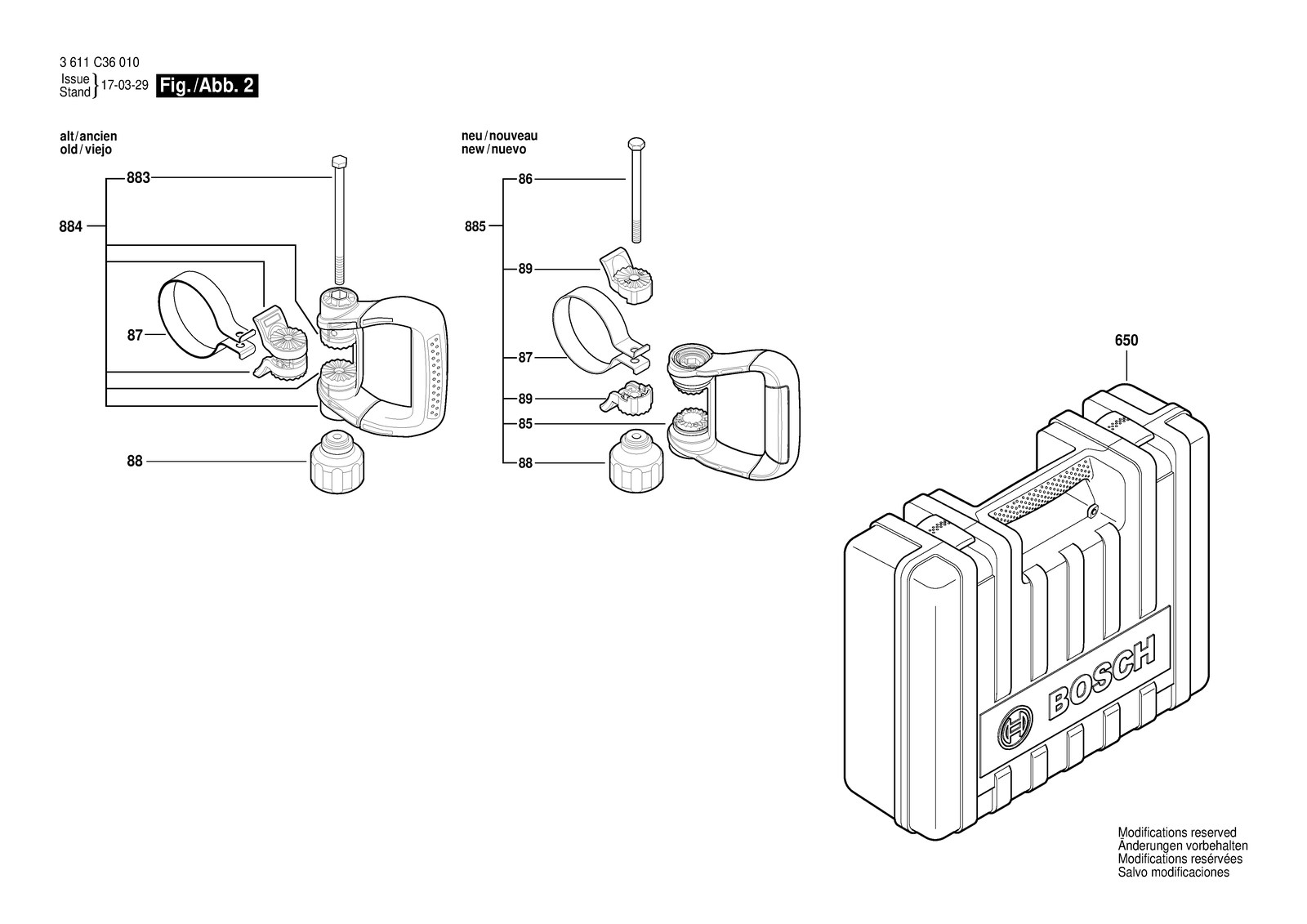 Bosch DH1020VC parts diagram, sheet 2