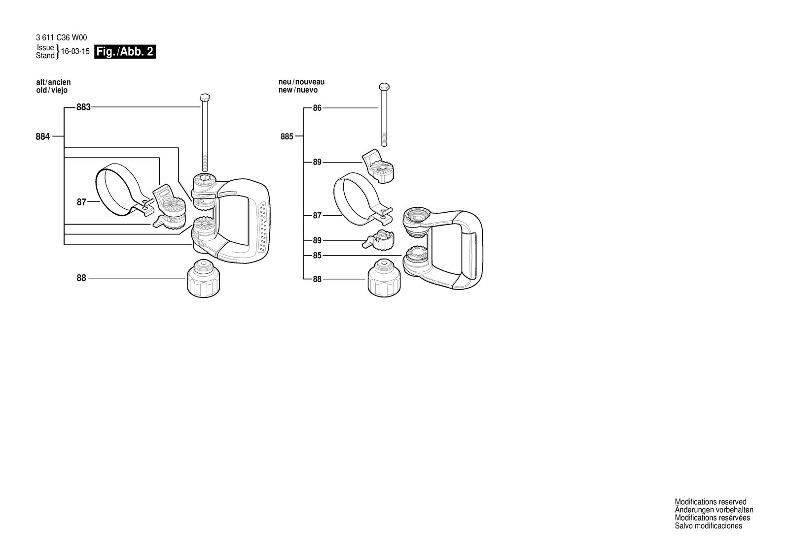 Bosch MH 11-XE parts diagram, sheet 2