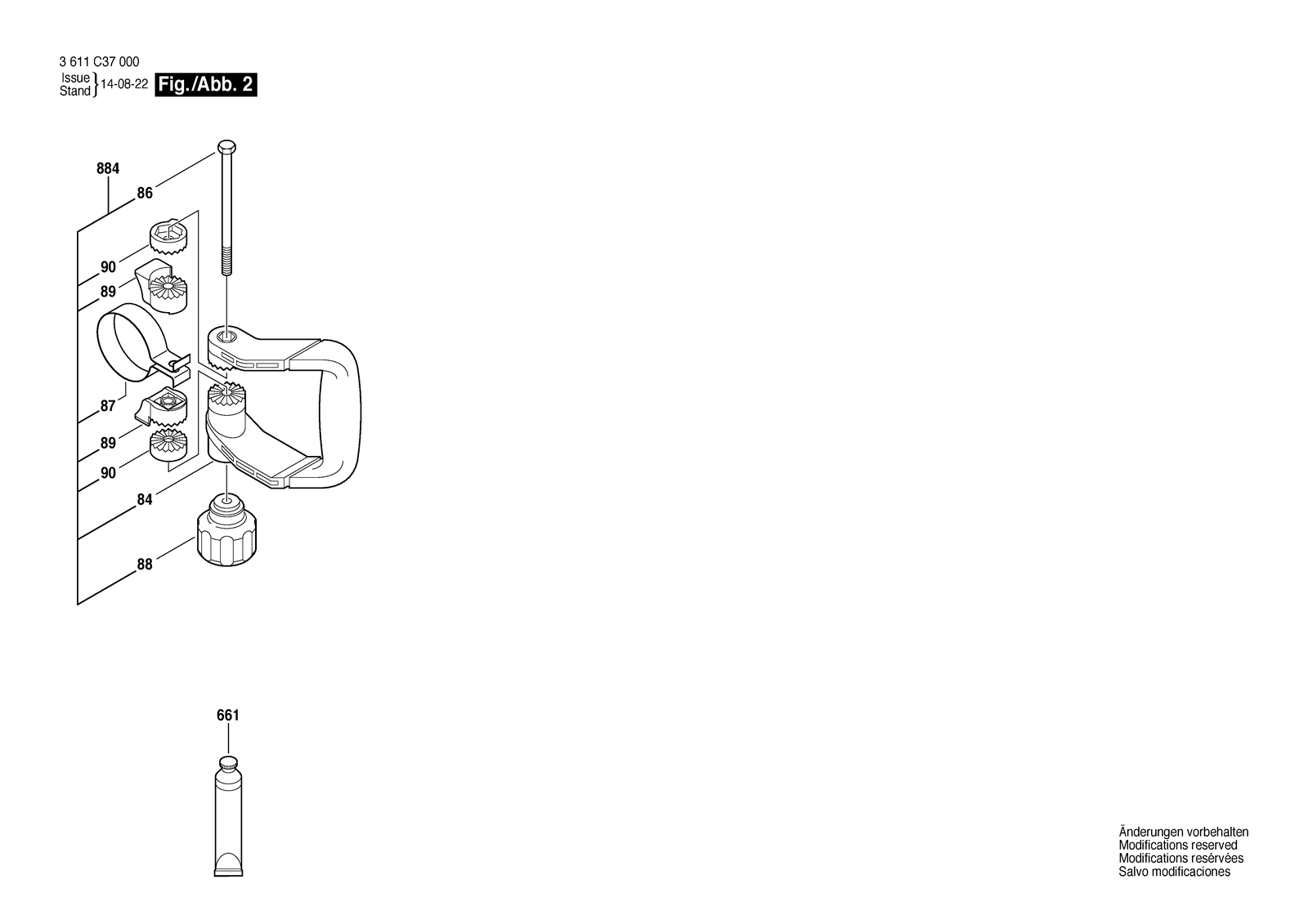 Bosch GSH 5 parts diagram, sheet 2