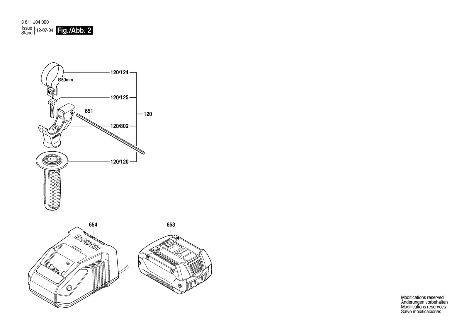 Bosch GBH 18 V-EC parts diagram, sheet 2