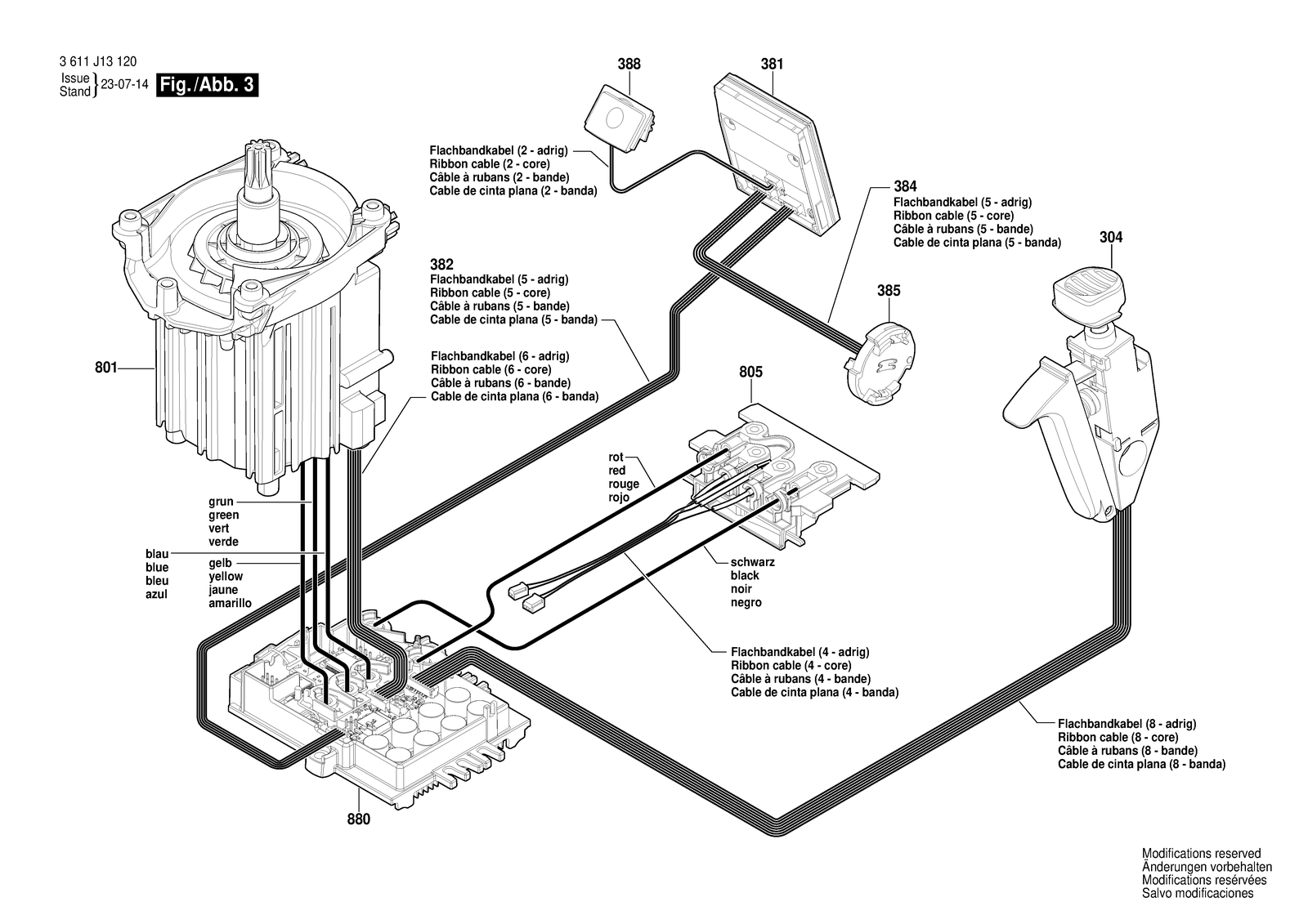 Bosch GBH 18V-45 C parts diagram, sheet 3