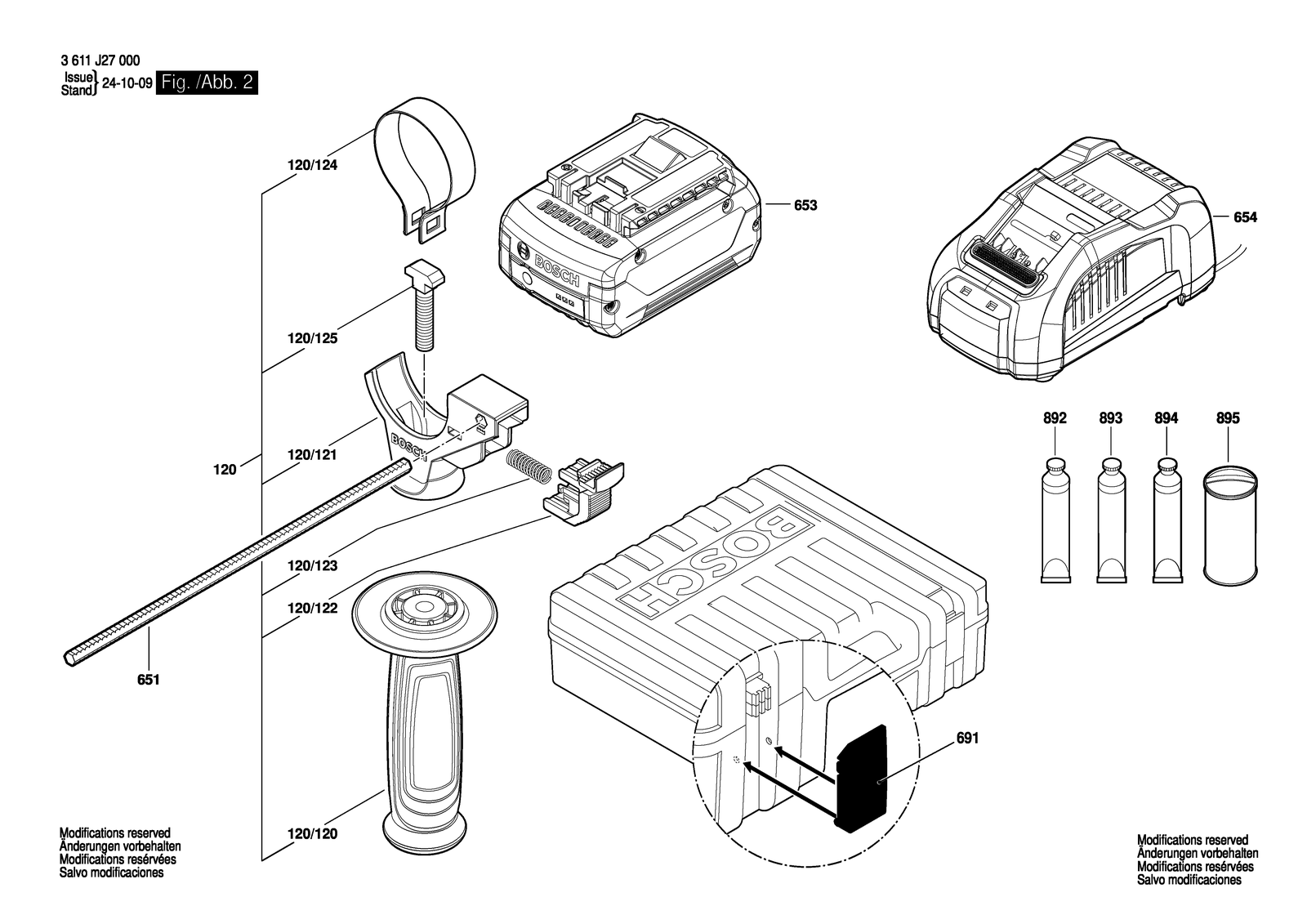 Bosch GBH 18V-18 parts diagram, sheet 2