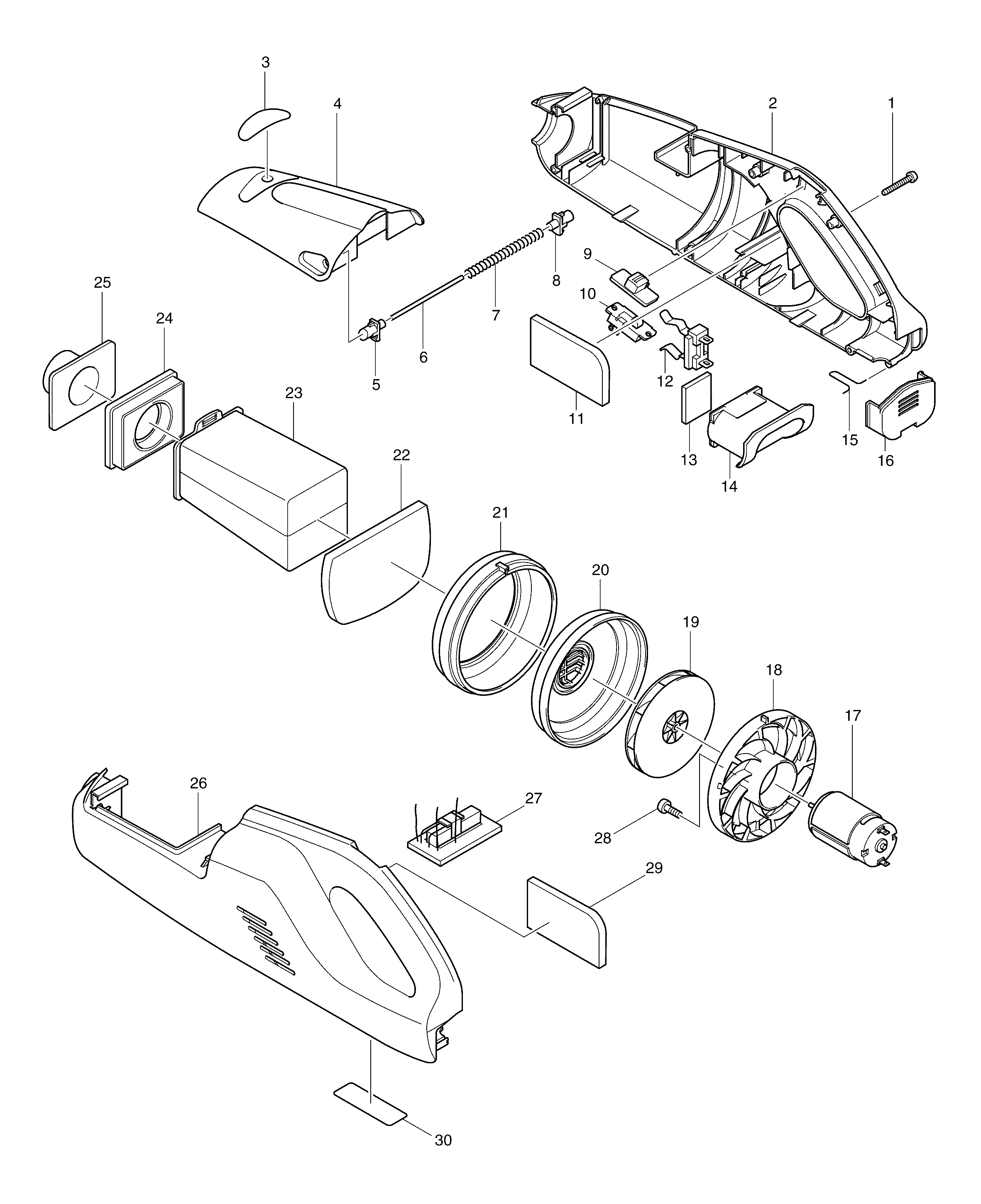 Makita 4073D parts diagram, sheet 1