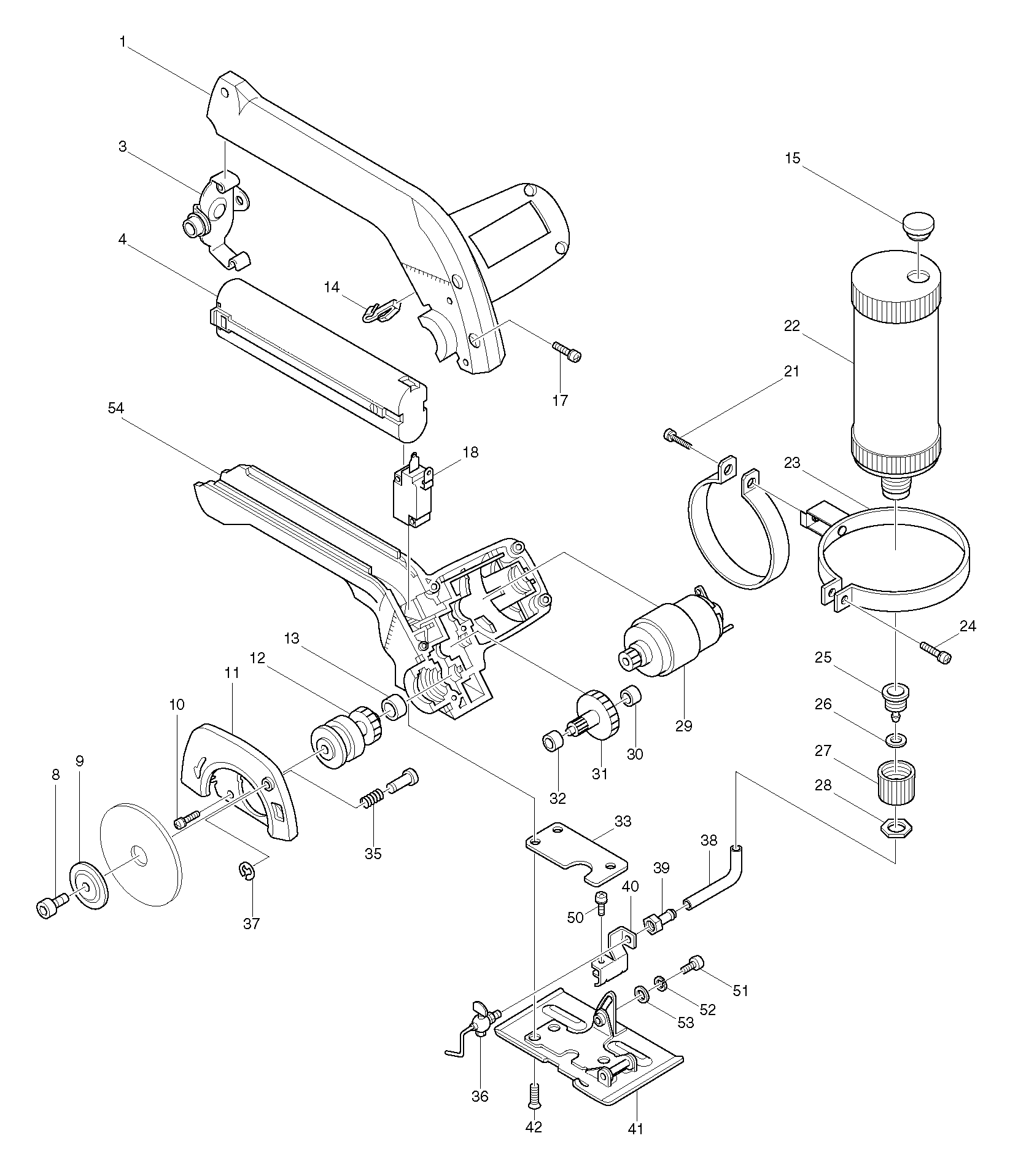 Makita 4103D parts diagram, sheet 1