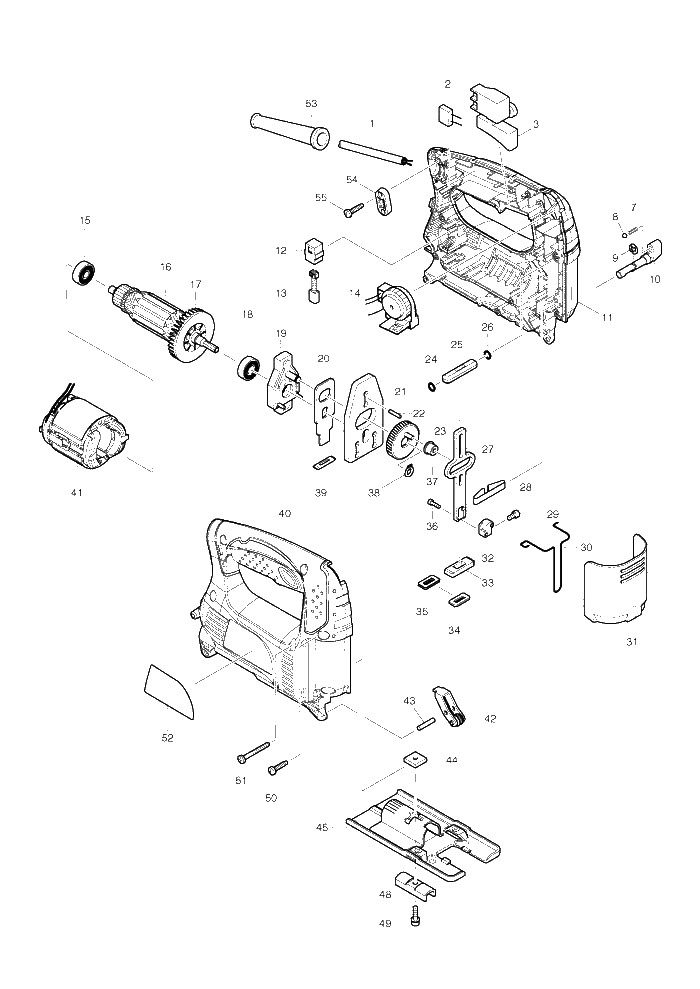 Makita 4328 parts diagram, sheet 1