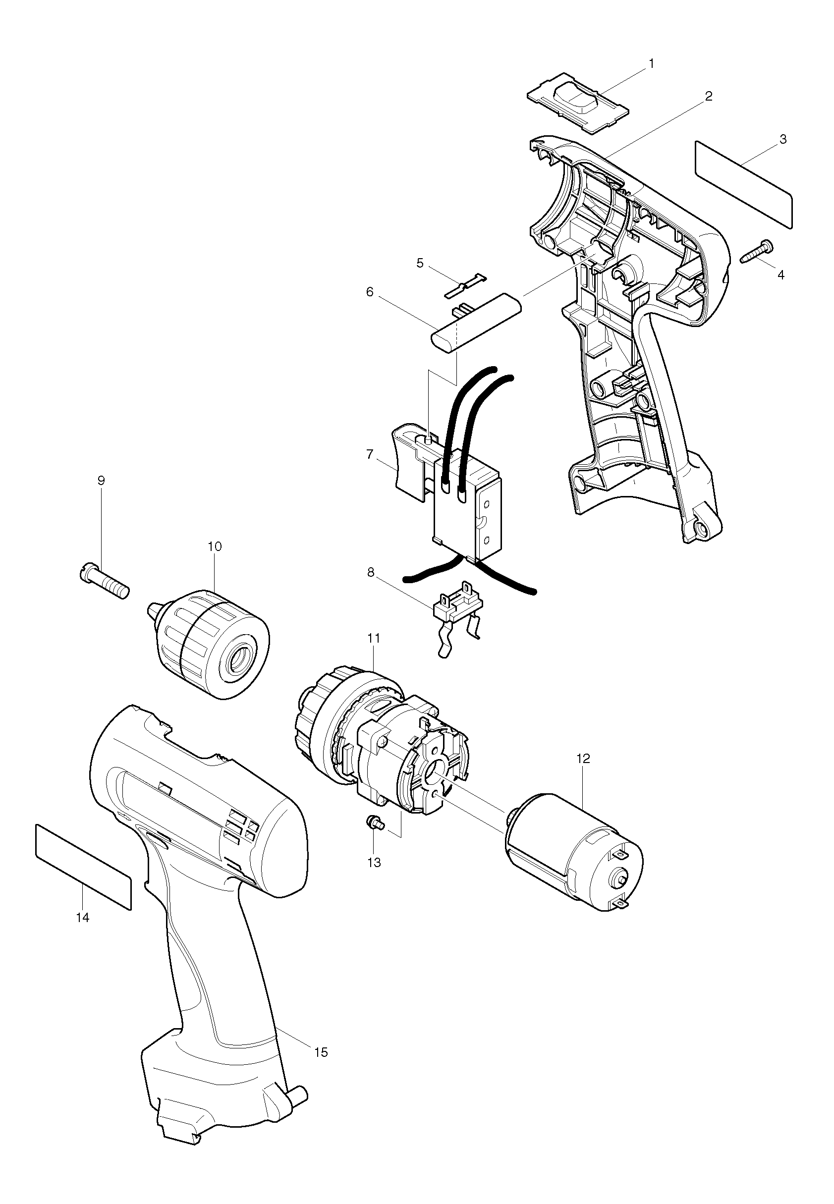 Makita 6260D parts diagram, sheet 1