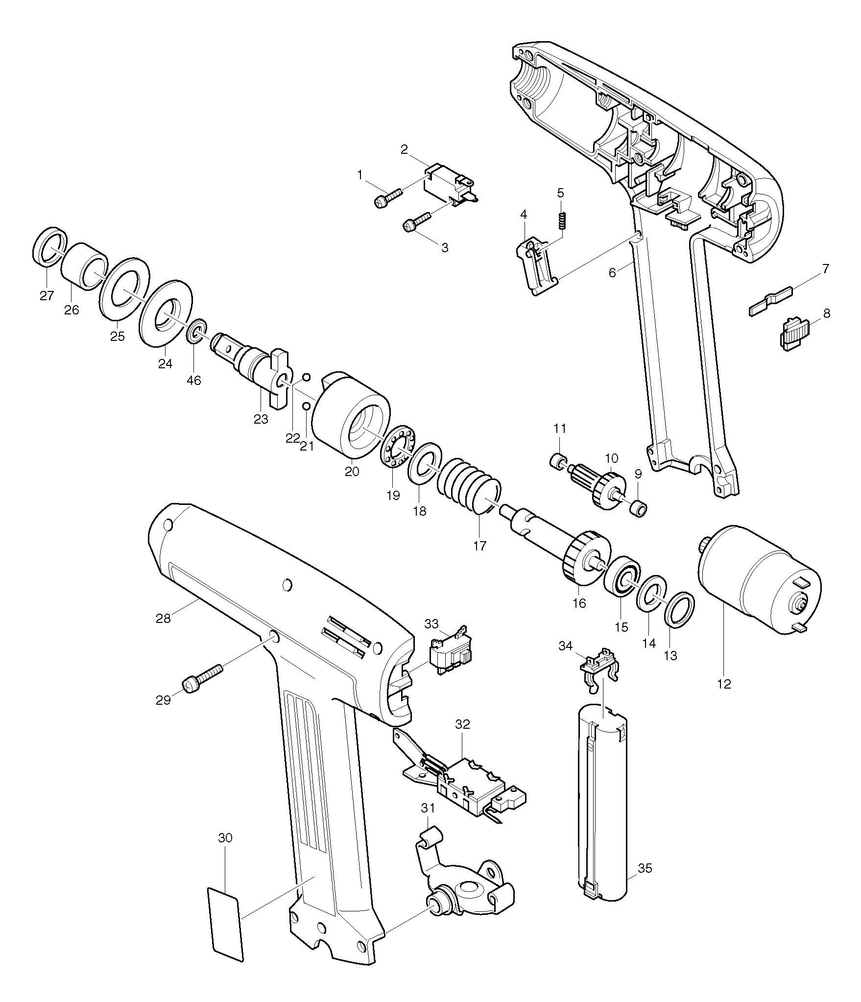 Makita 6900D parts diagram, sheet 1