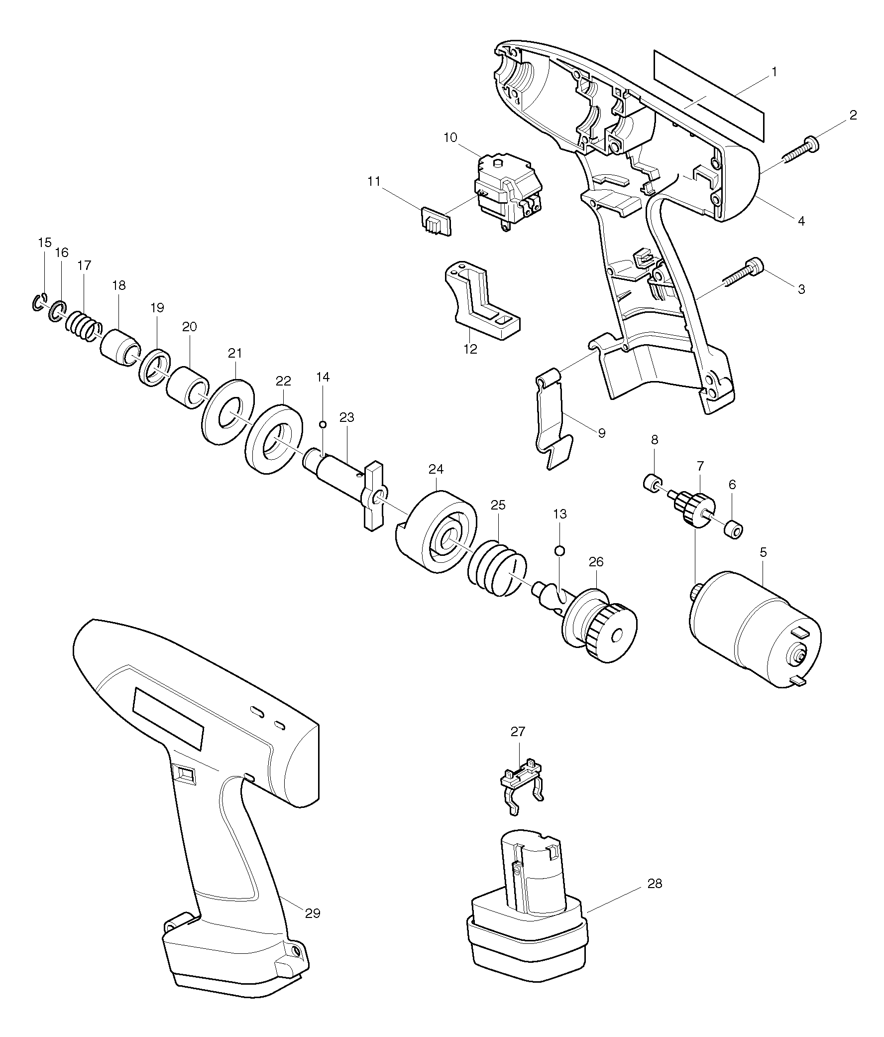 Makita 6903VD parts diagram, sheet 1