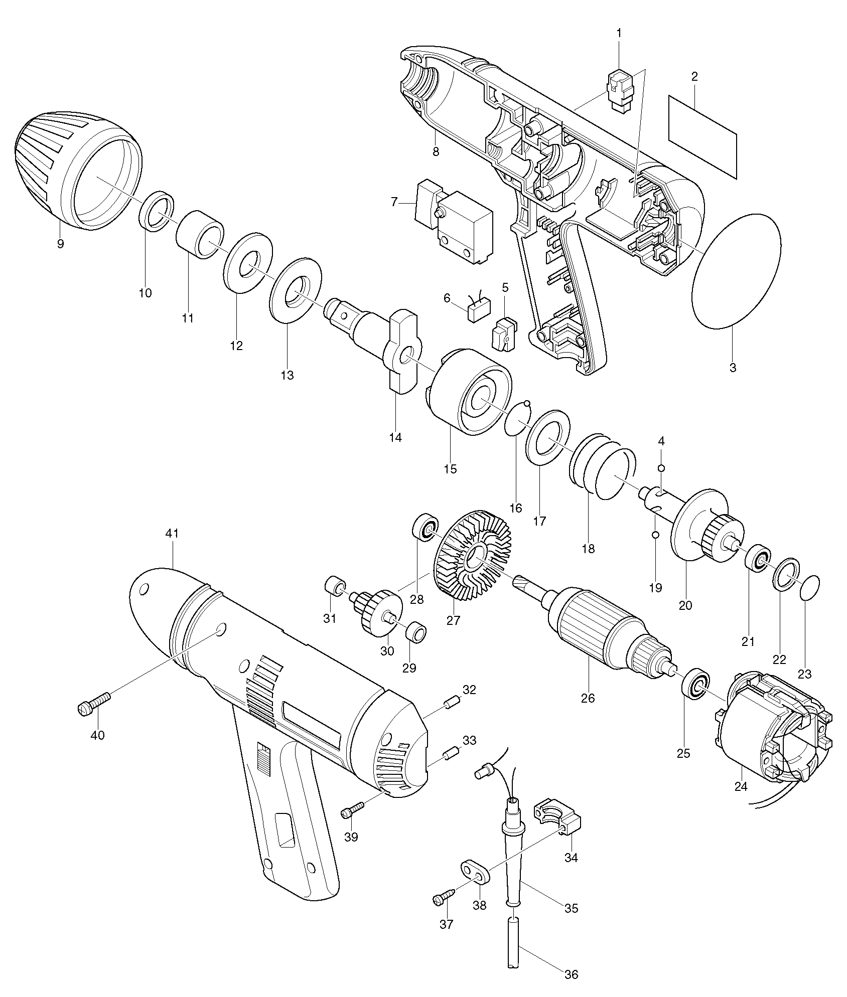 Makita 6904VH parts diagram, sheet 1