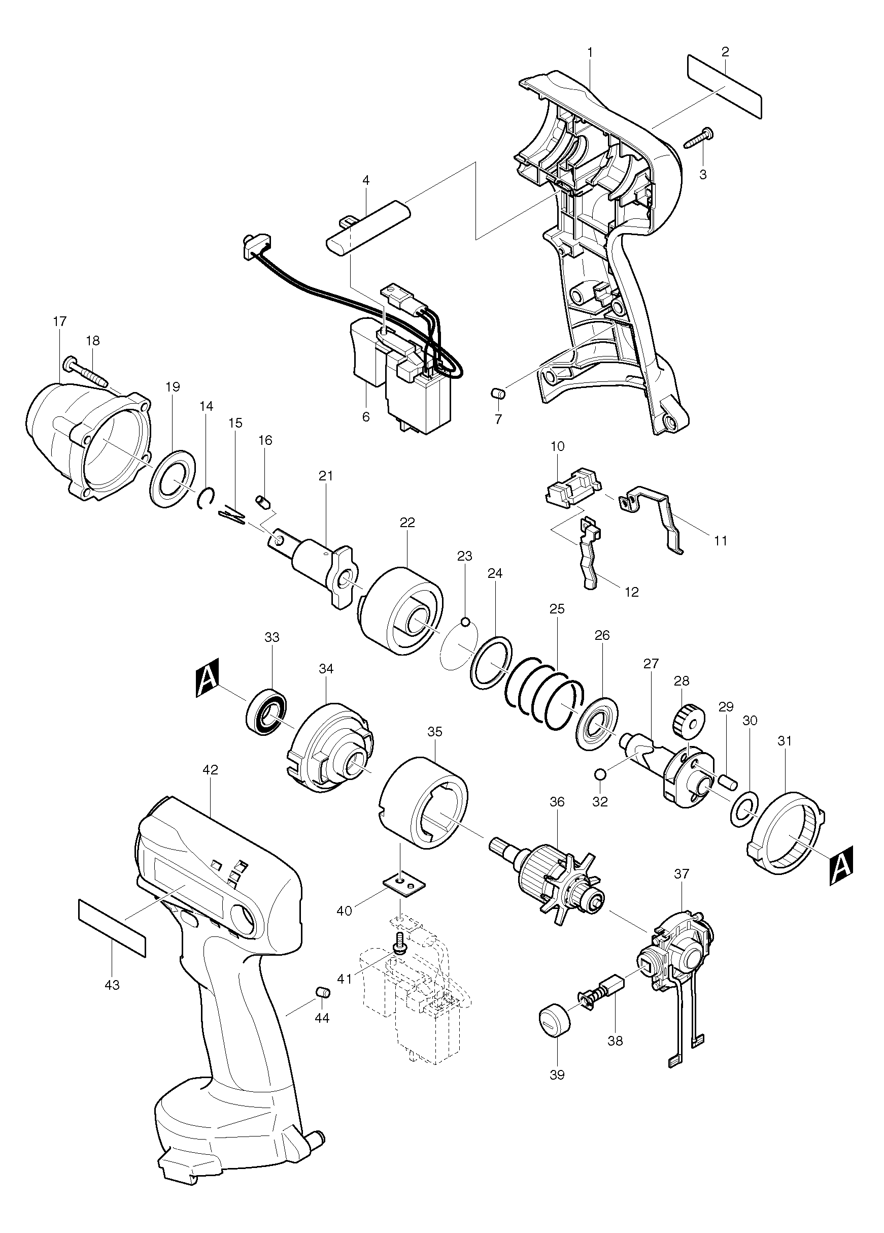 Makita 6918FD parts diagram, sheet 1