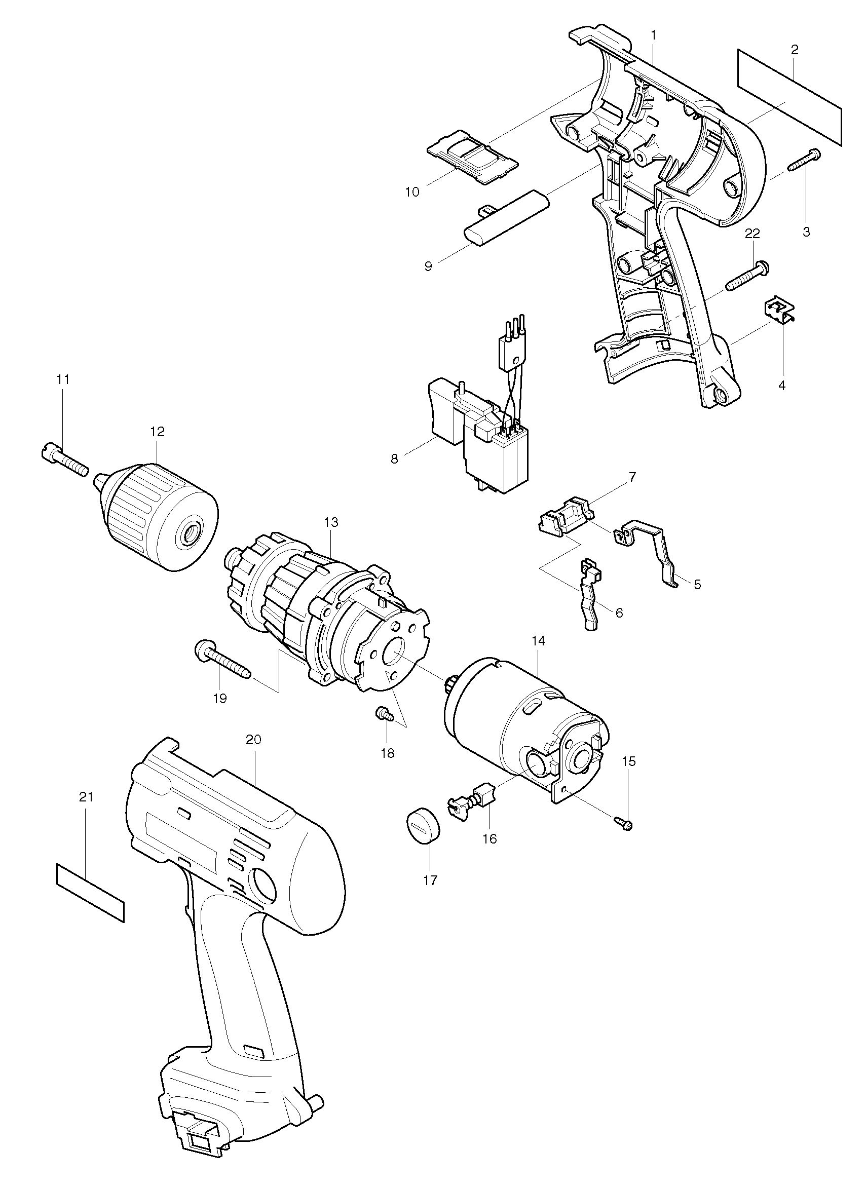 Makita 8413D parts diagram, sheet 1