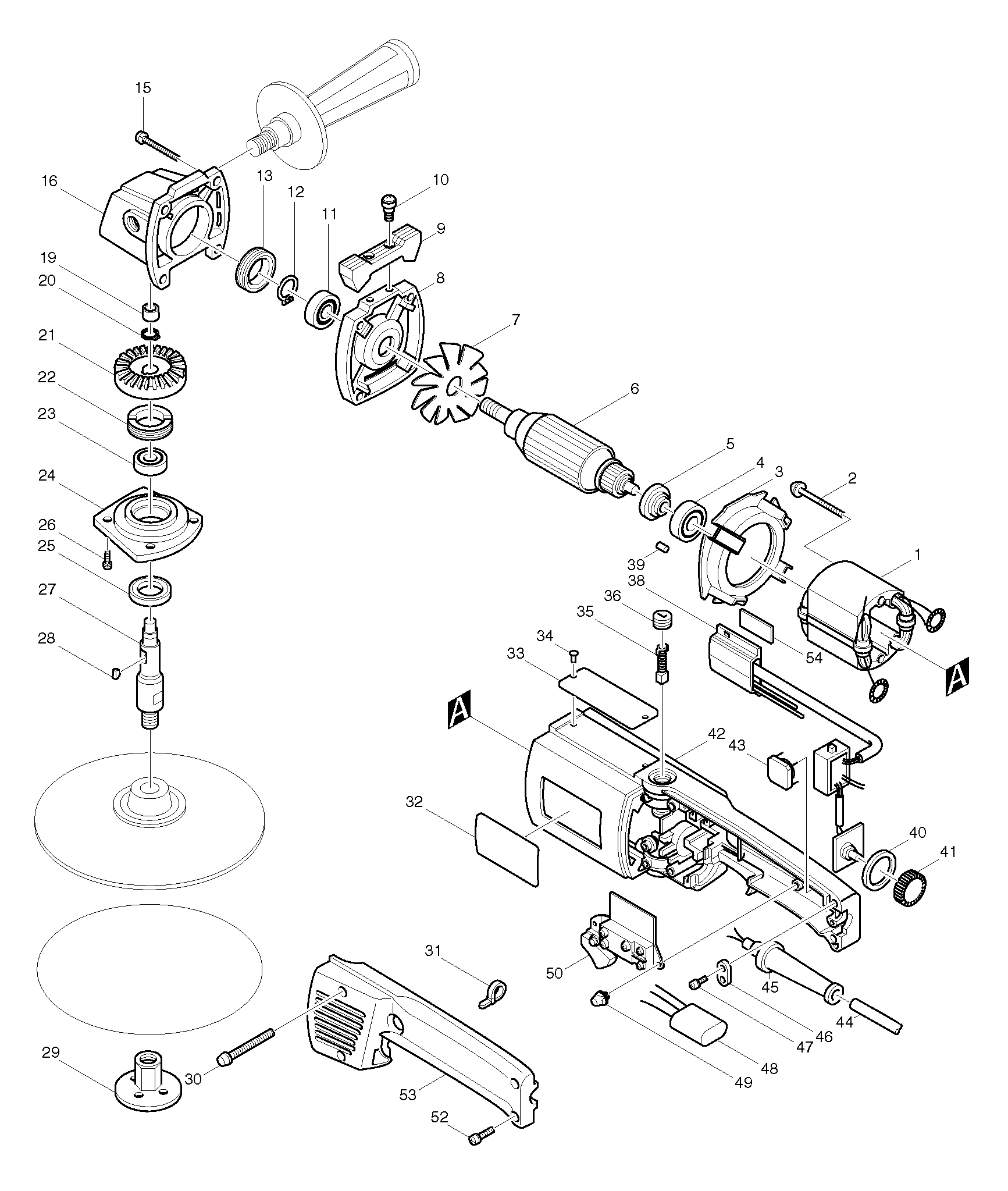 Makita 9207SPC parts diagram, sheet 1