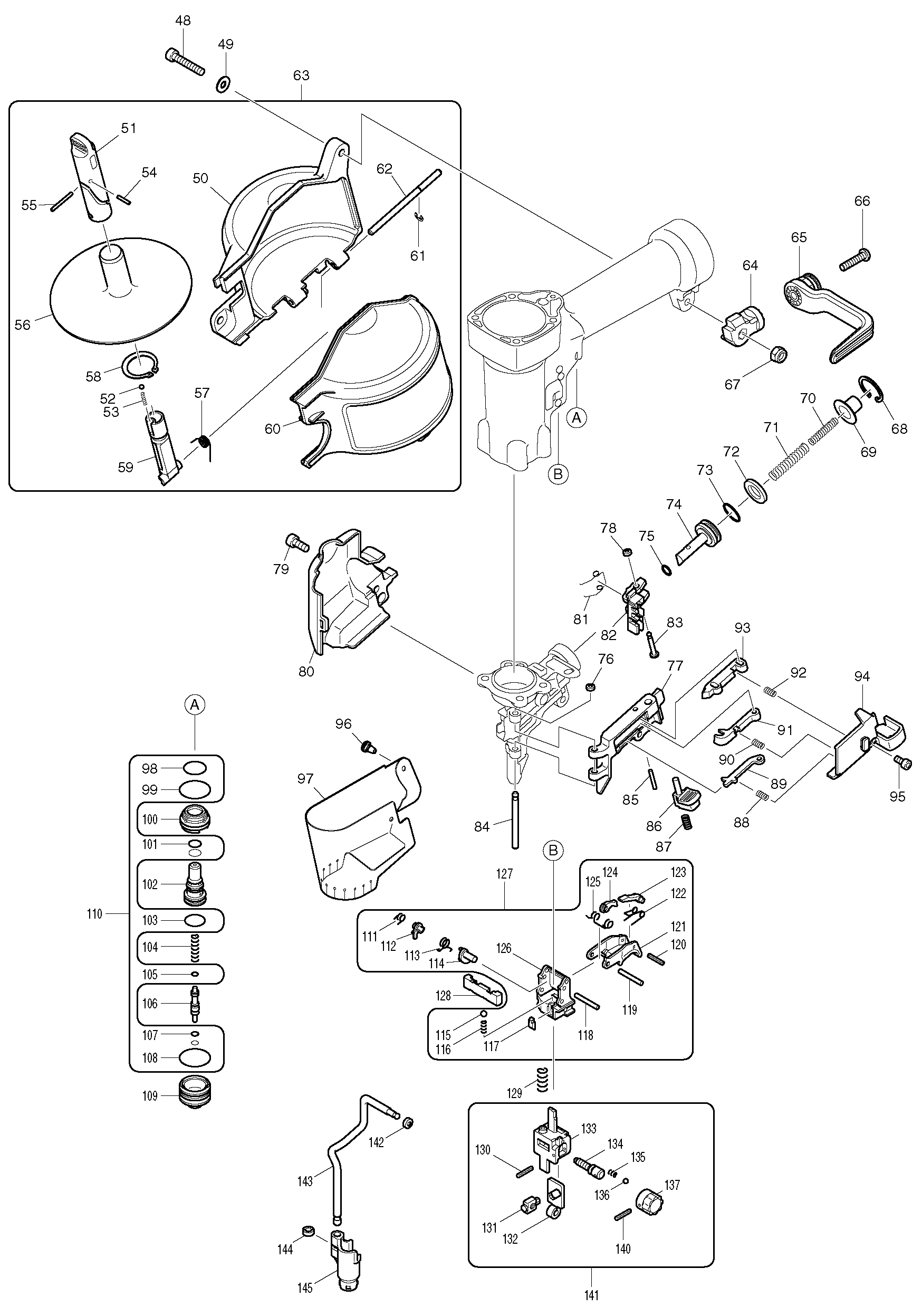 Makita AN510H parts diagram, sheet 2