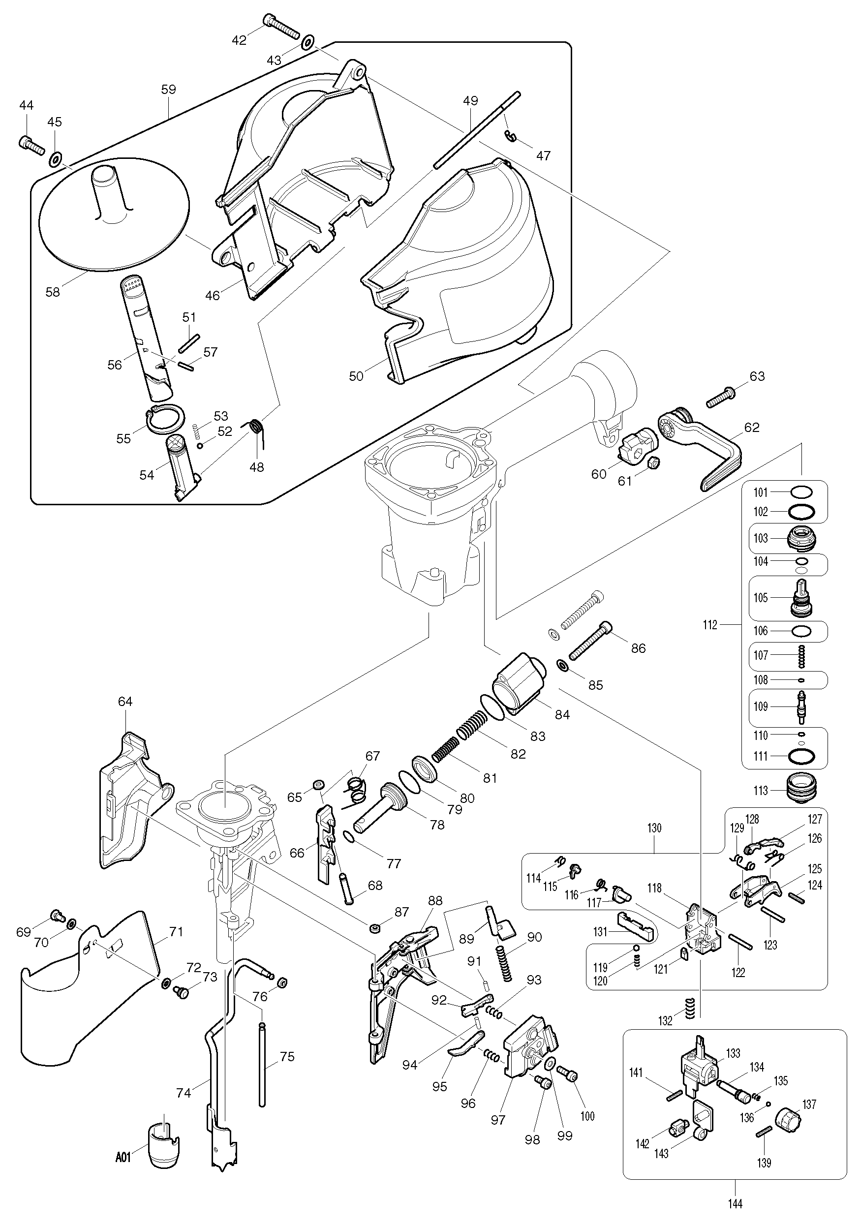 Makita AN911H parts diagram, sheet 2