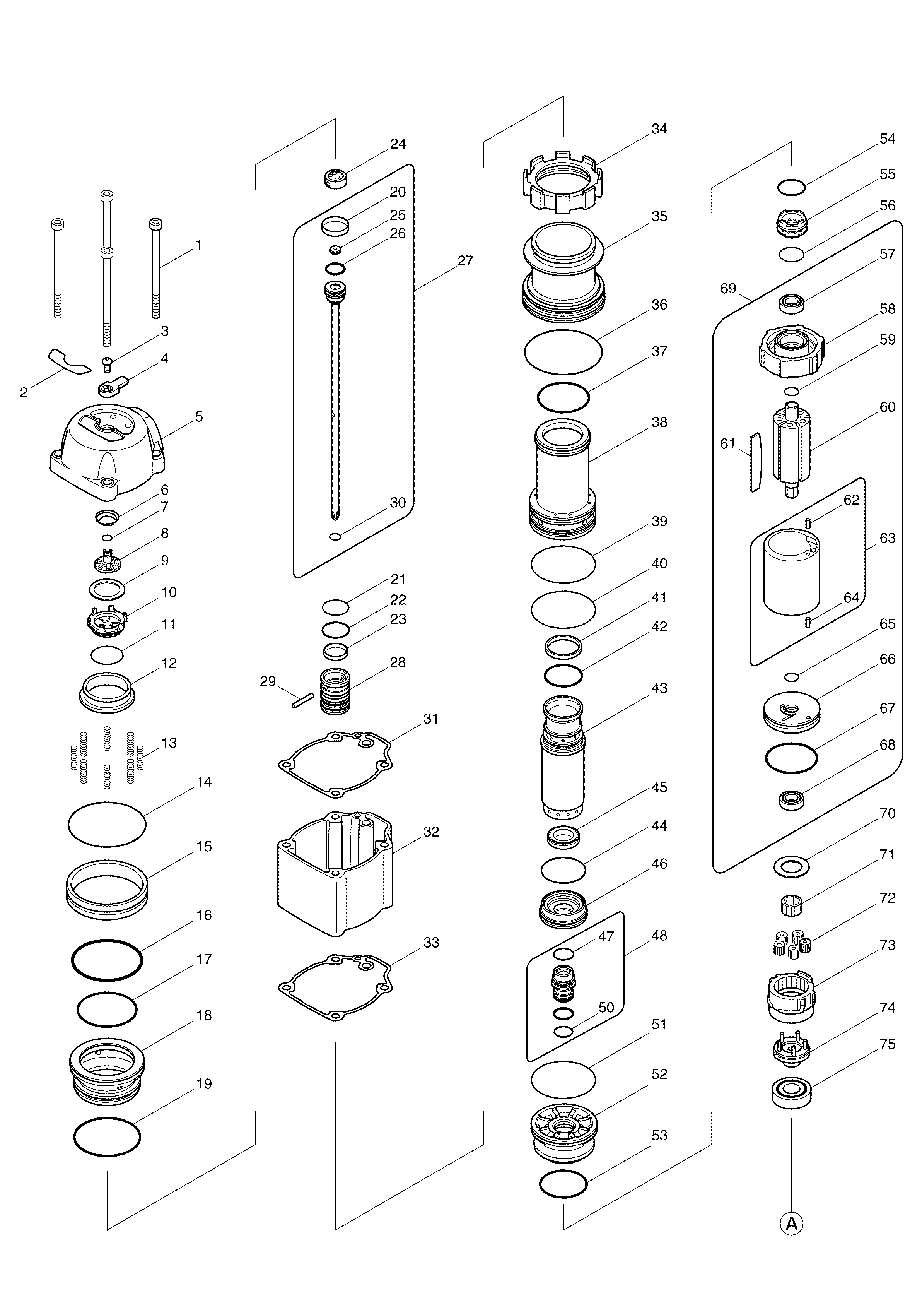 Makita AR410HR parts diagram, sheet 1