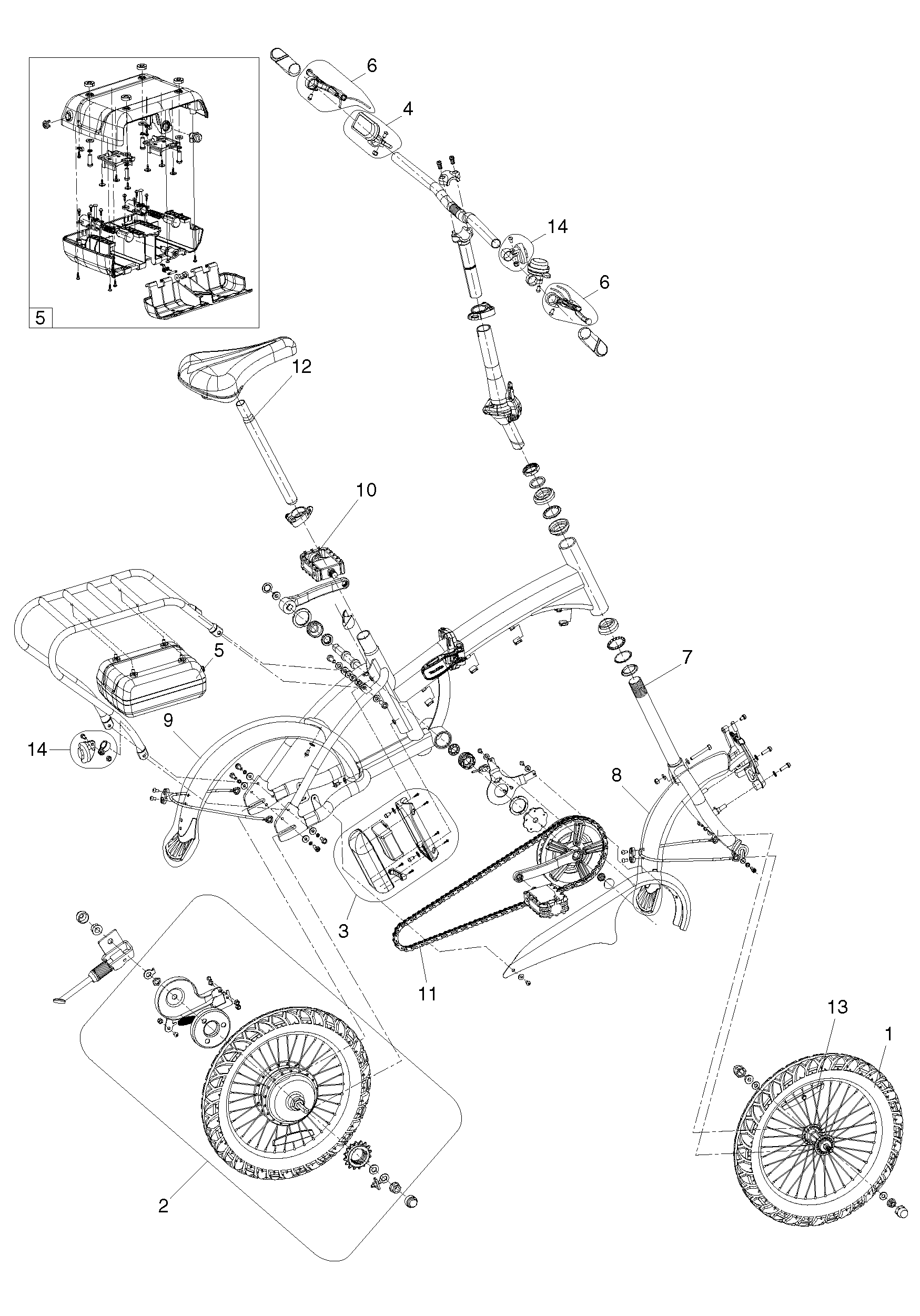 Makita BBY180 parts diagram, sheet 1