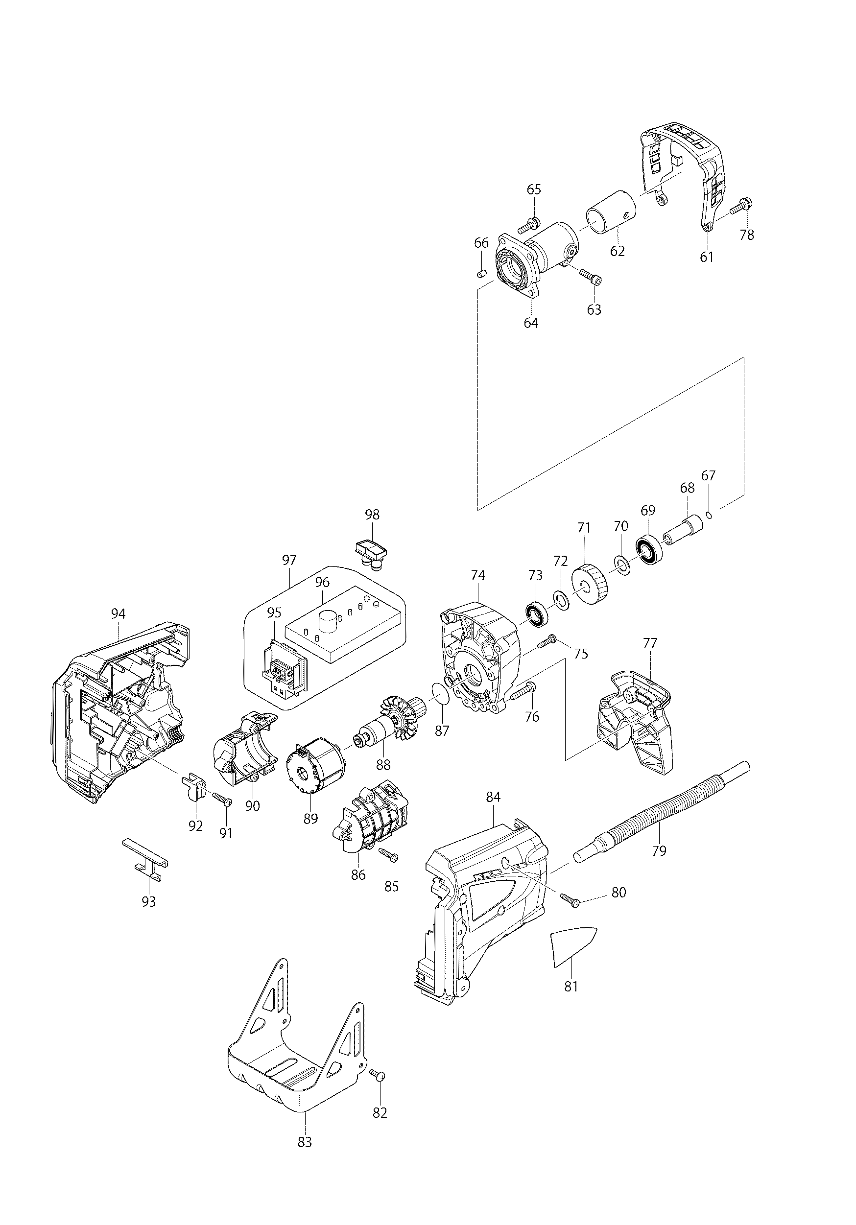 Makita BC300LD parts diagram, sheet 2