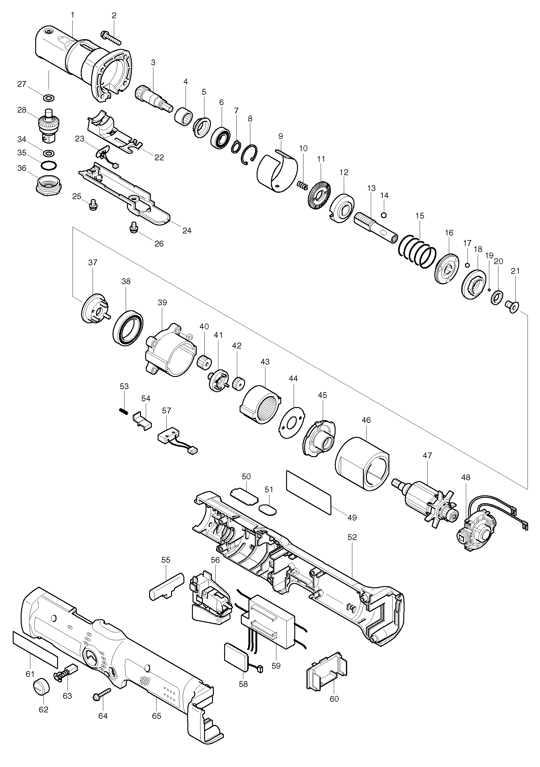 Makita BFL120F parts diagram, sheet 1