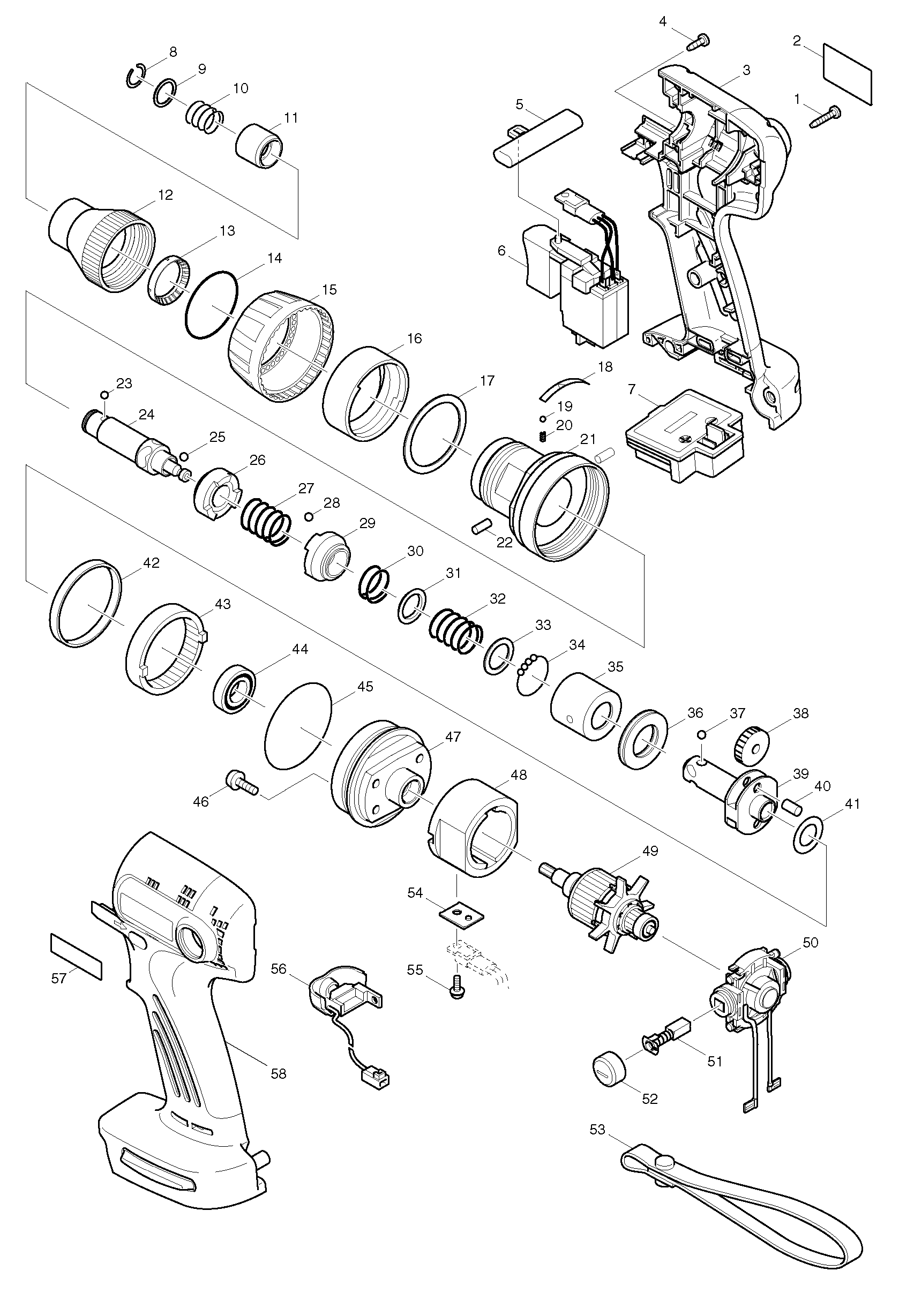 Makita BFS230F parts diagram, sheet 1